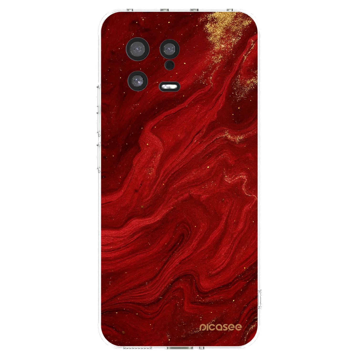 Picasee silikonowe przeźroczyste etui na Xiaomi 13 - Red