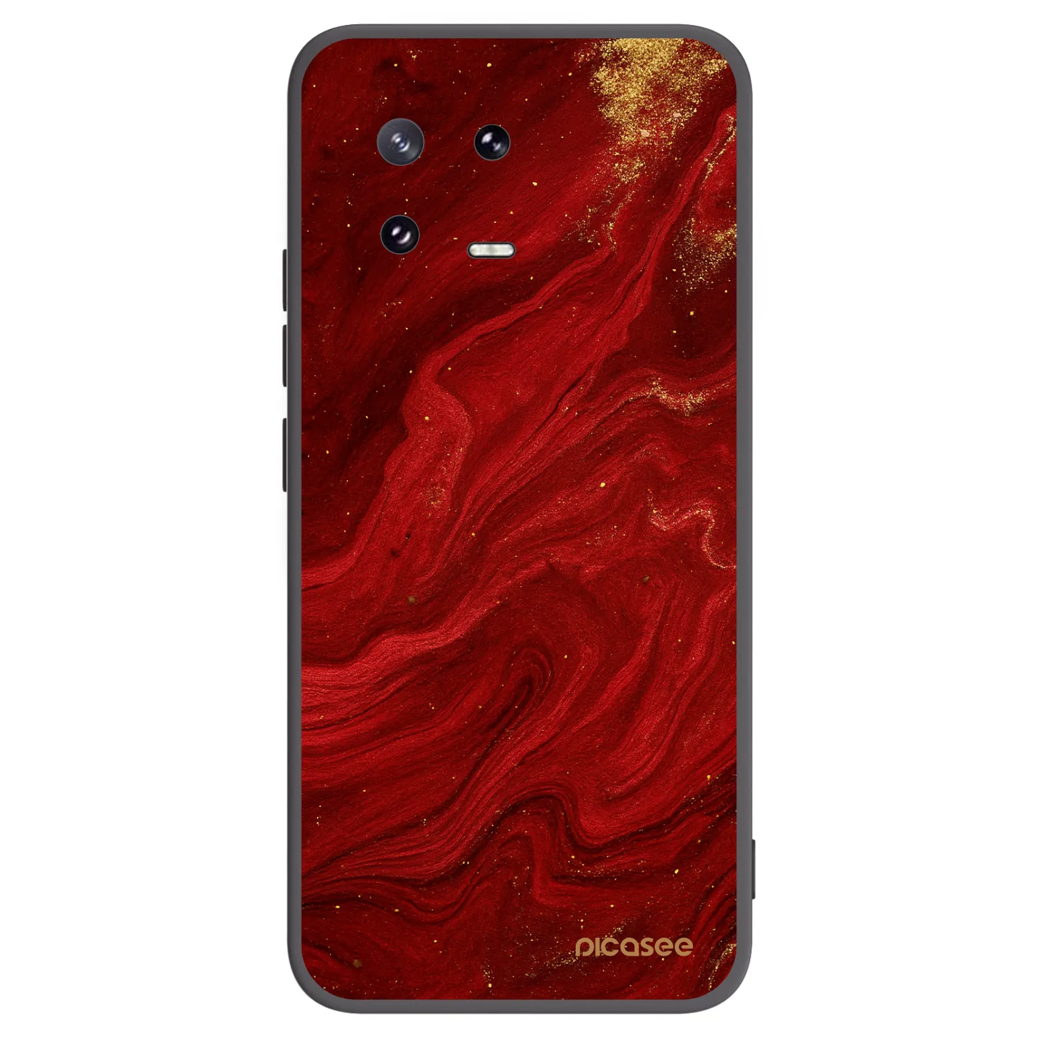Picasee silikonowe czarne etui na Xiaomi 13 Pro - Red