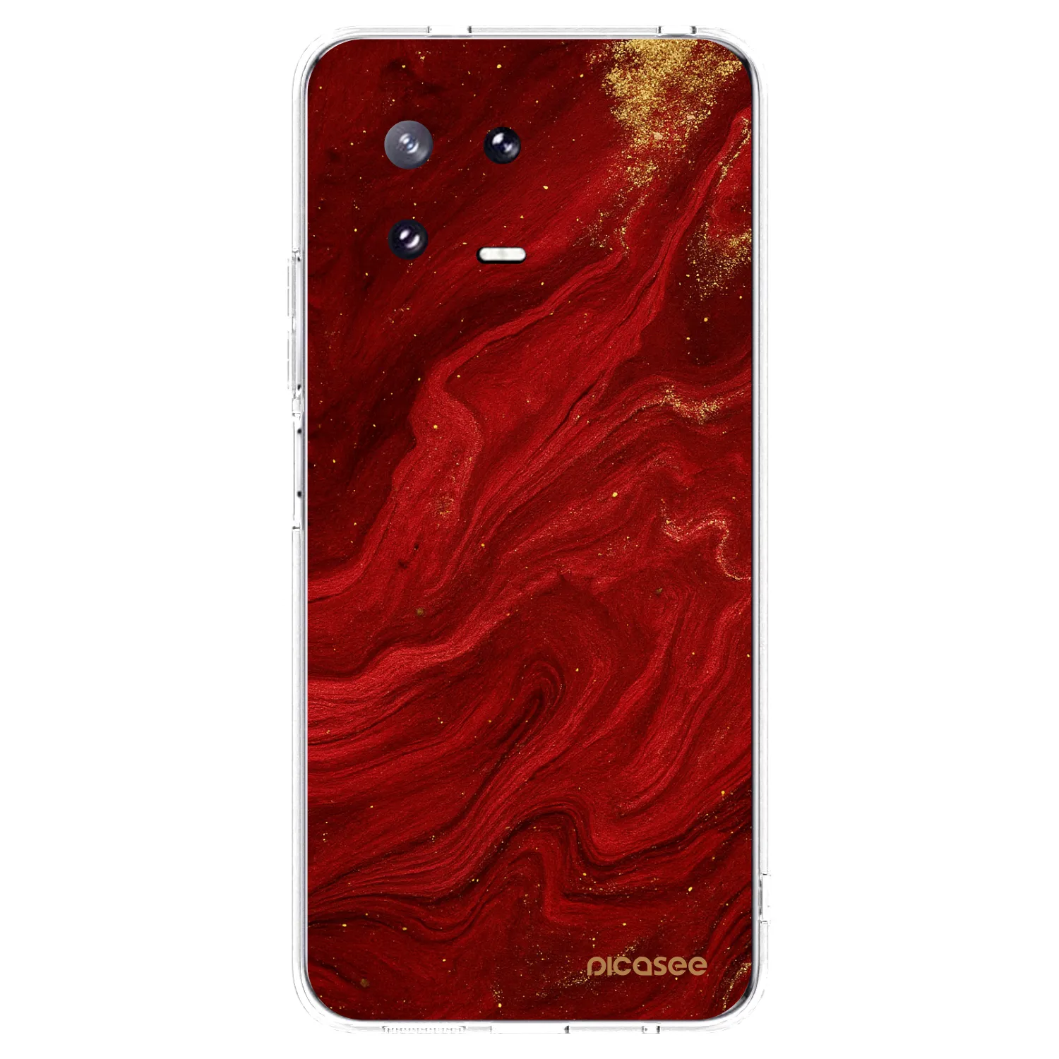 Picasee silikonowe przeźroczyste etui na Xiaomi 13 Pro - Red