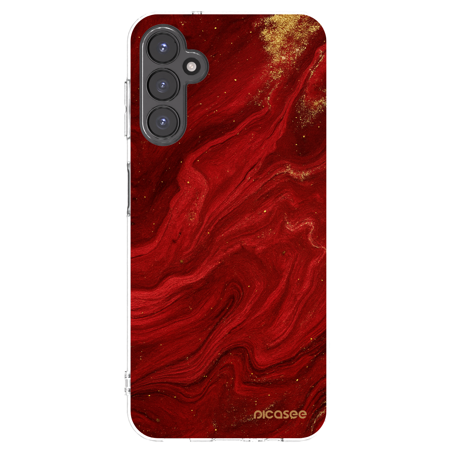 Picasee silikonowe przeźroczyste etui na Samsung Galaxy A14 5G A146P - Red