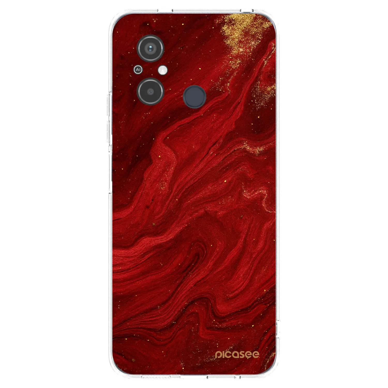 Picasee silikonowe przeźroczyste etui na Xiaomi Redmi 12C - Red