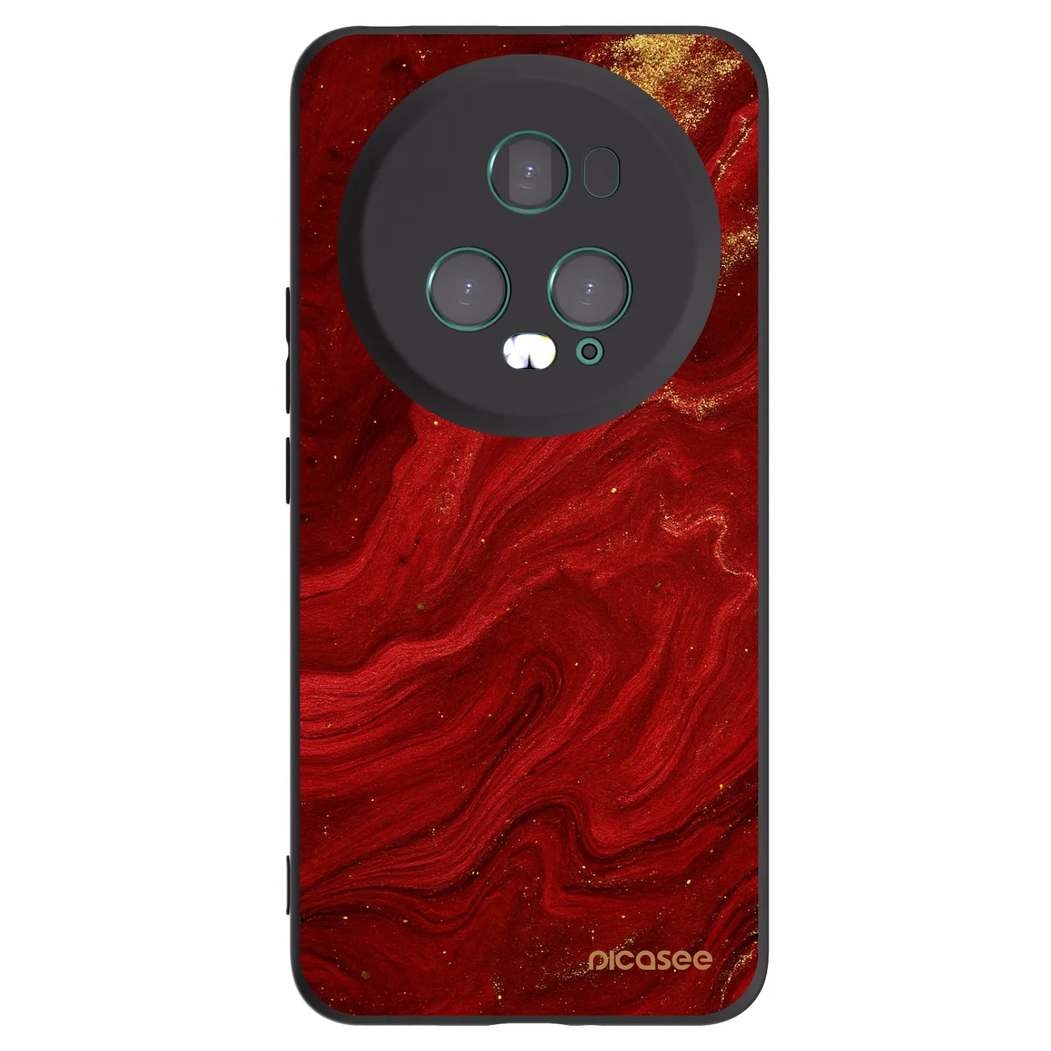 Picasee silikonowe czarne etui na Honor Magic5 Pro - Red