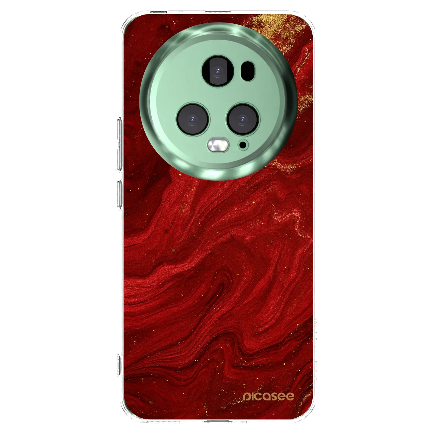 Picasee silikonowe przeźroczyste etui na Honor Magic5 Pro - Red