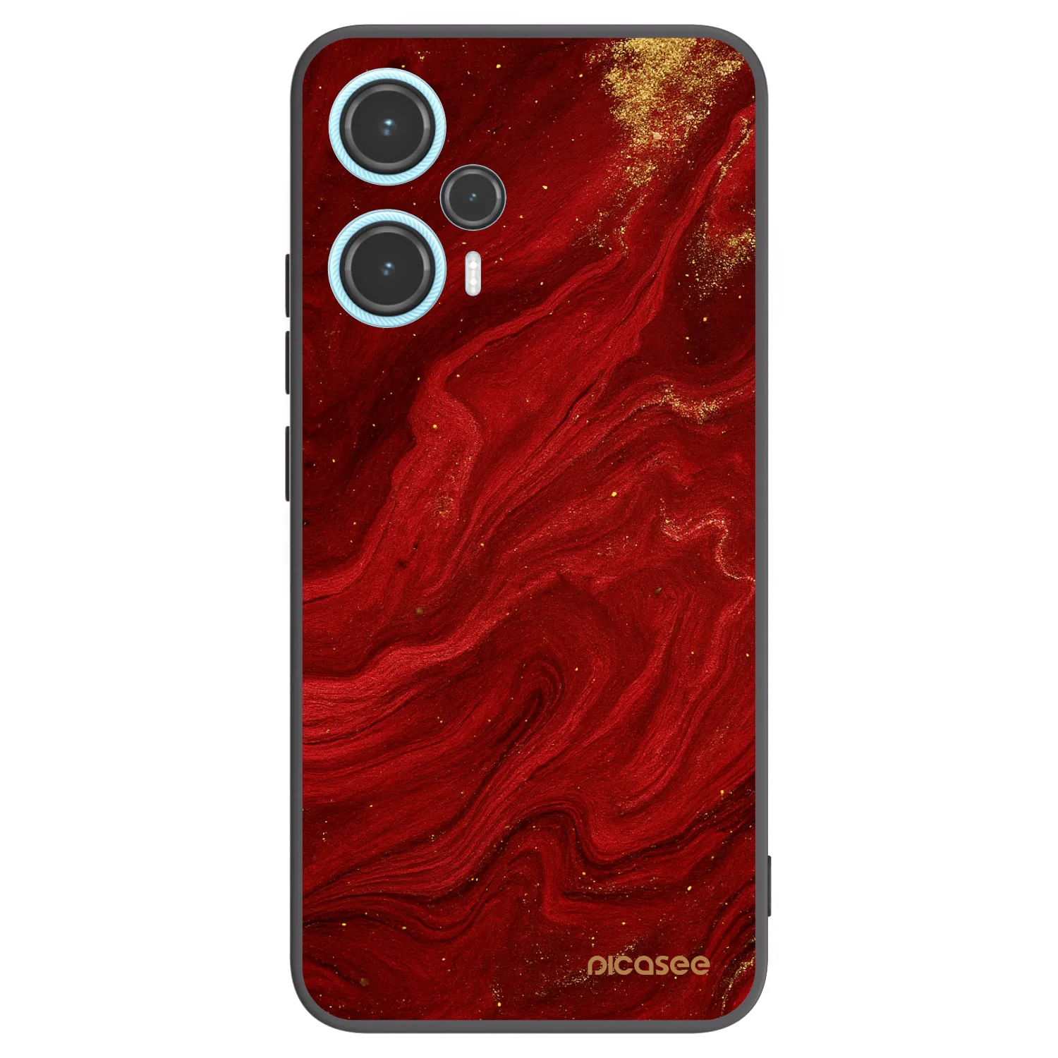 Picasee silikonowe czarne etui na Xiaomi Poco F5 - Red