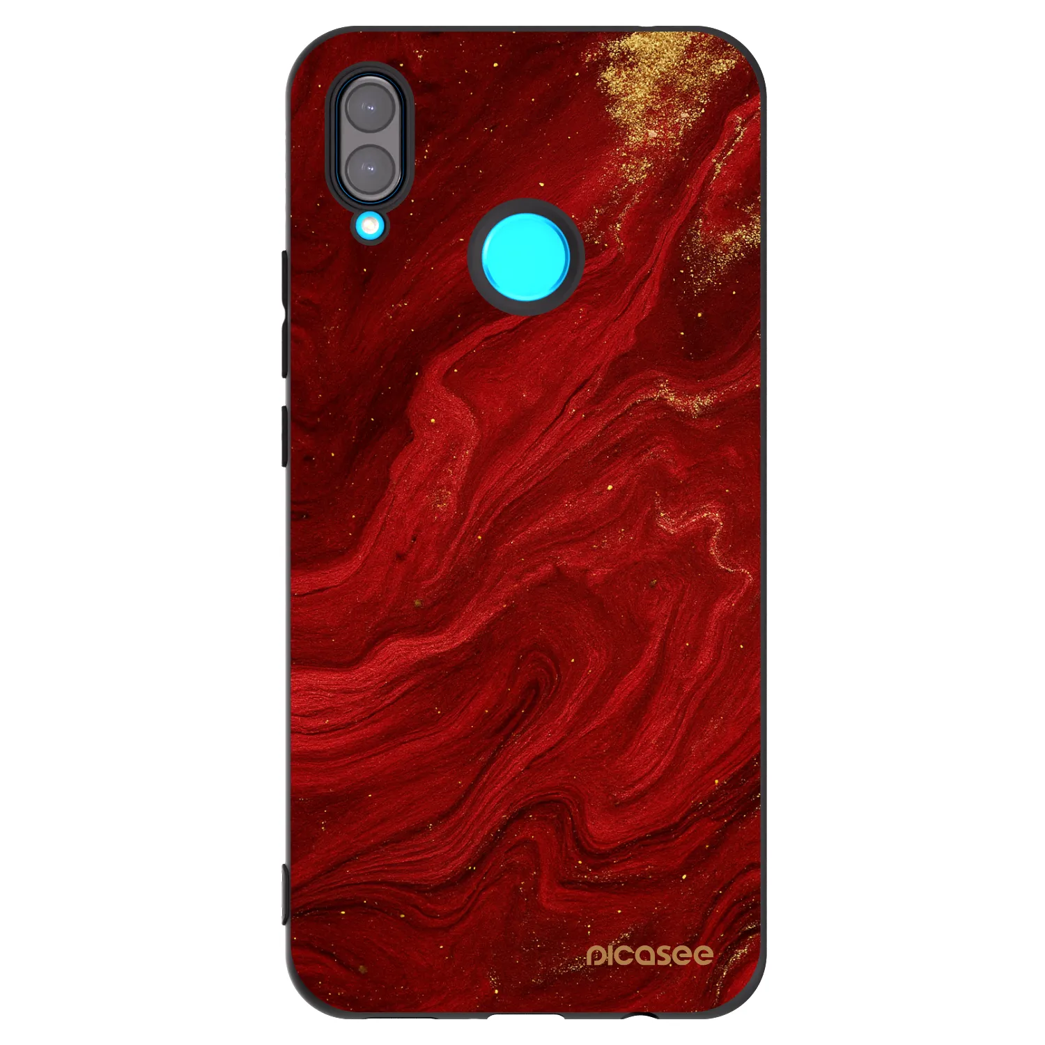 Picasee silikonowe czarne etui na Huawei Nova 3i - Red