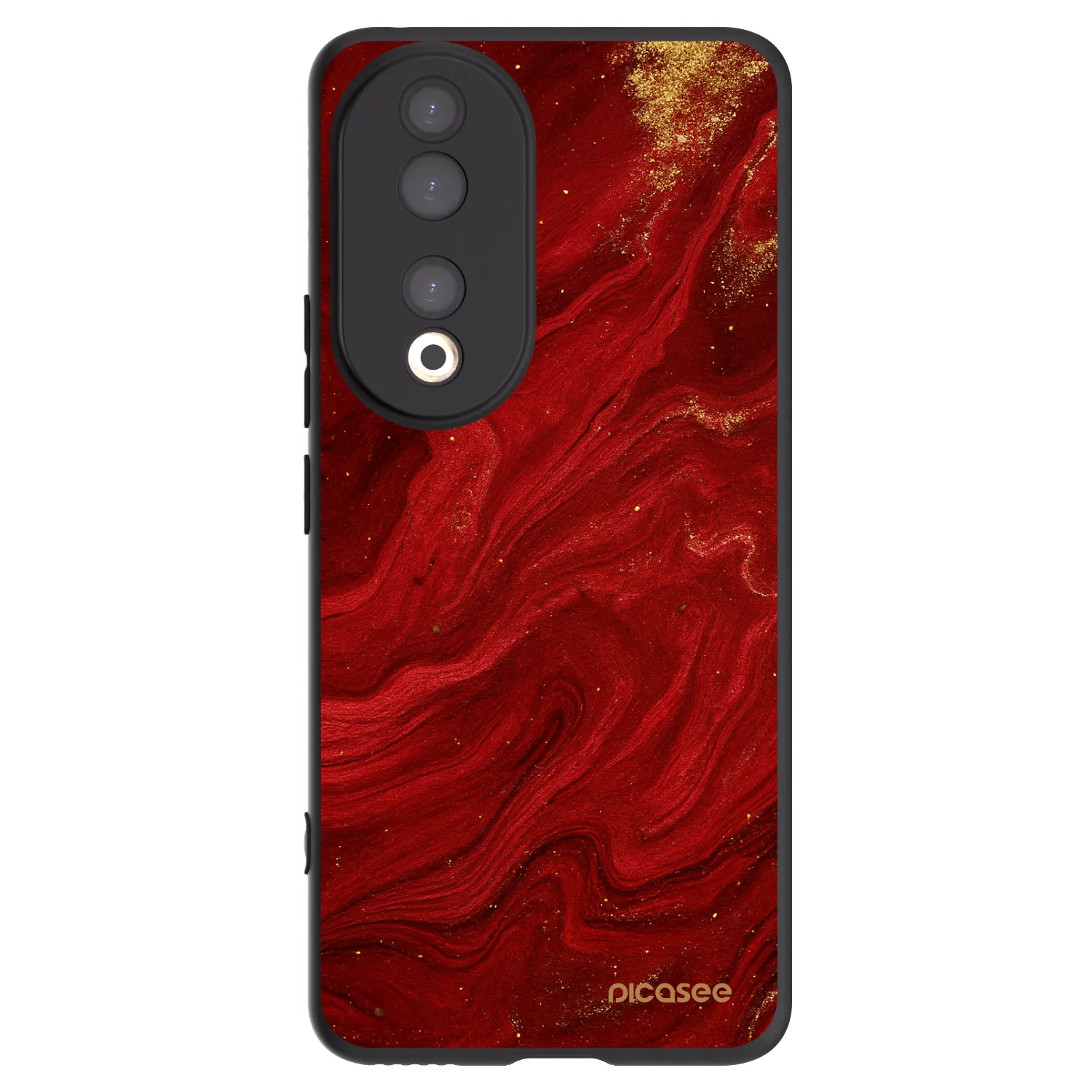 Picasee silikonowe czarne etui na Honor 90 5G - Red