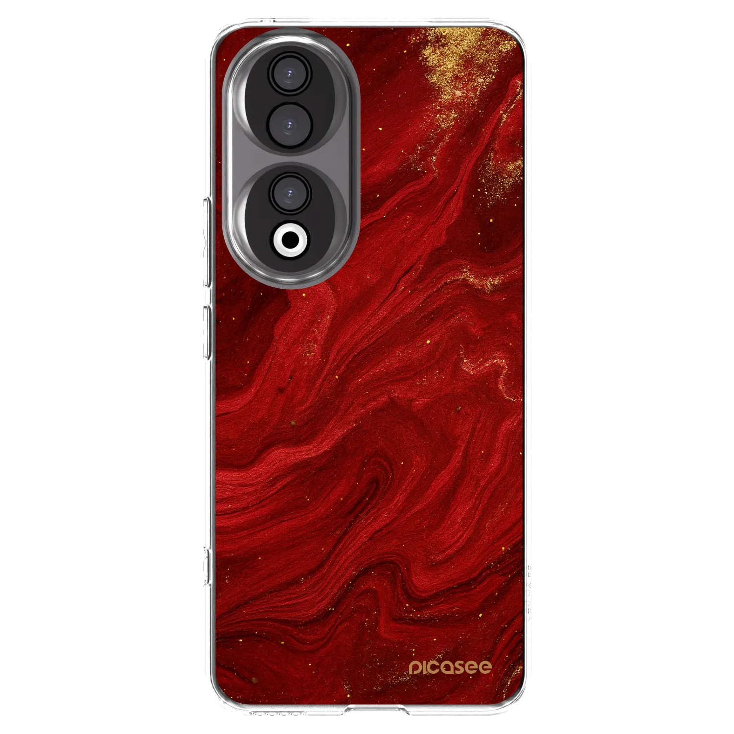 Picasee silikonowe przeźroczyste etui na Honor 90 5G - Red