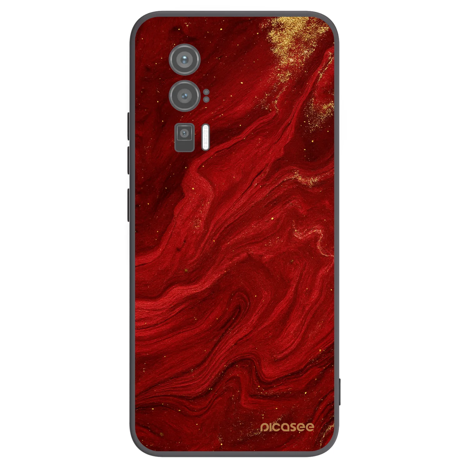 Picasee silikonowe czarne etui na Xiaomi Poco F5 Pro 5G - Red