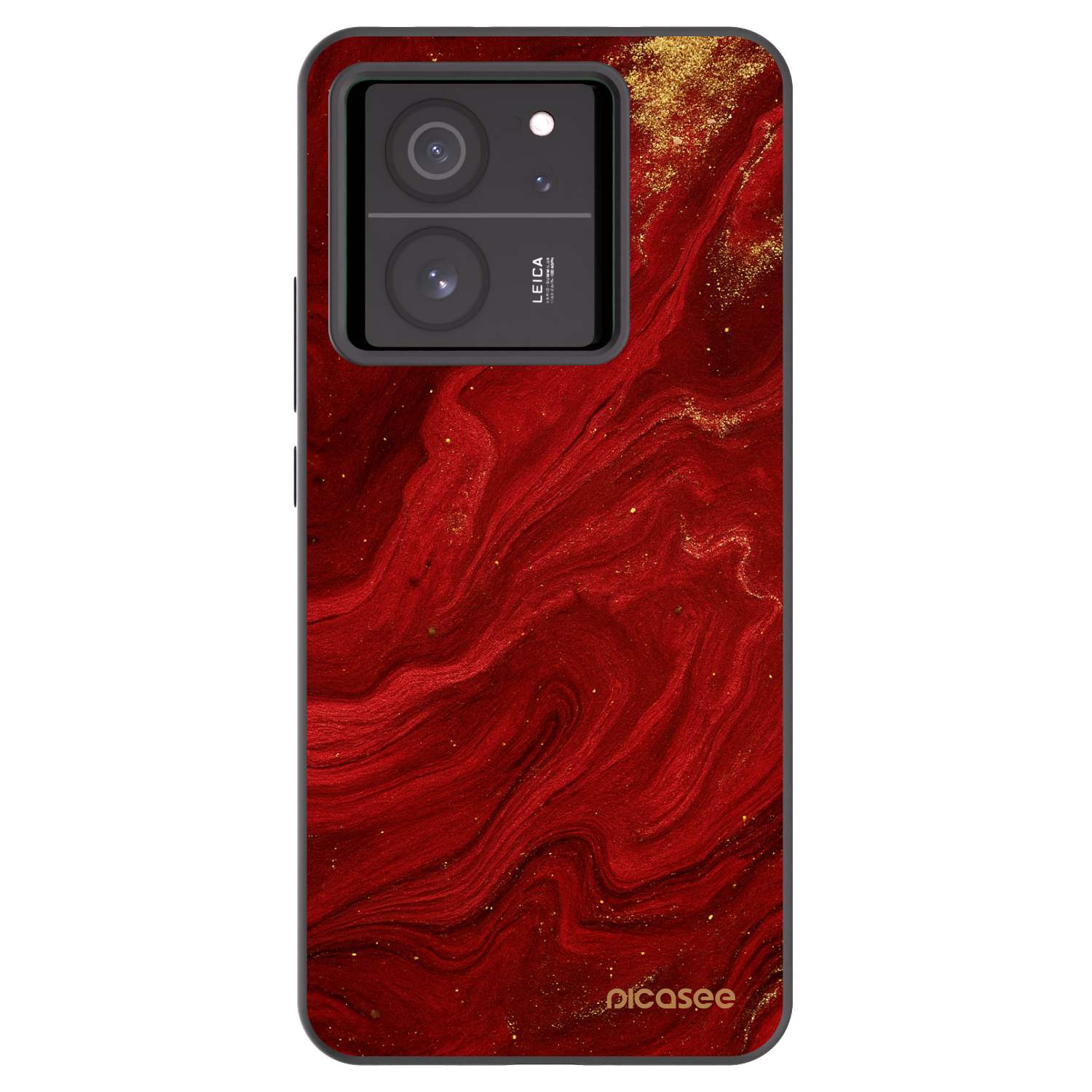 Picasee silikonowe czarne etui na Xiaomi 13T - Red