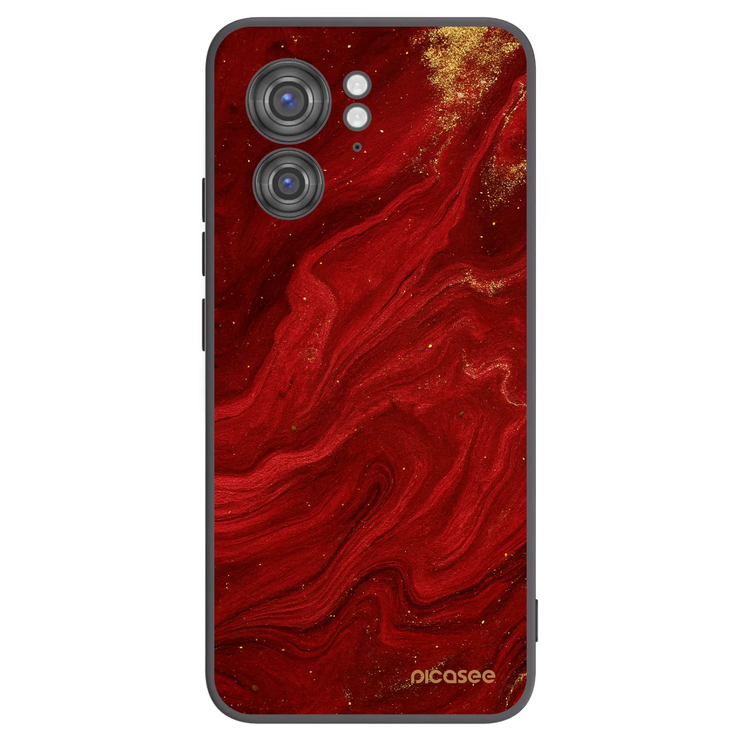Picasee silikonowe czarne etui na Motorola Edge 40 - Red