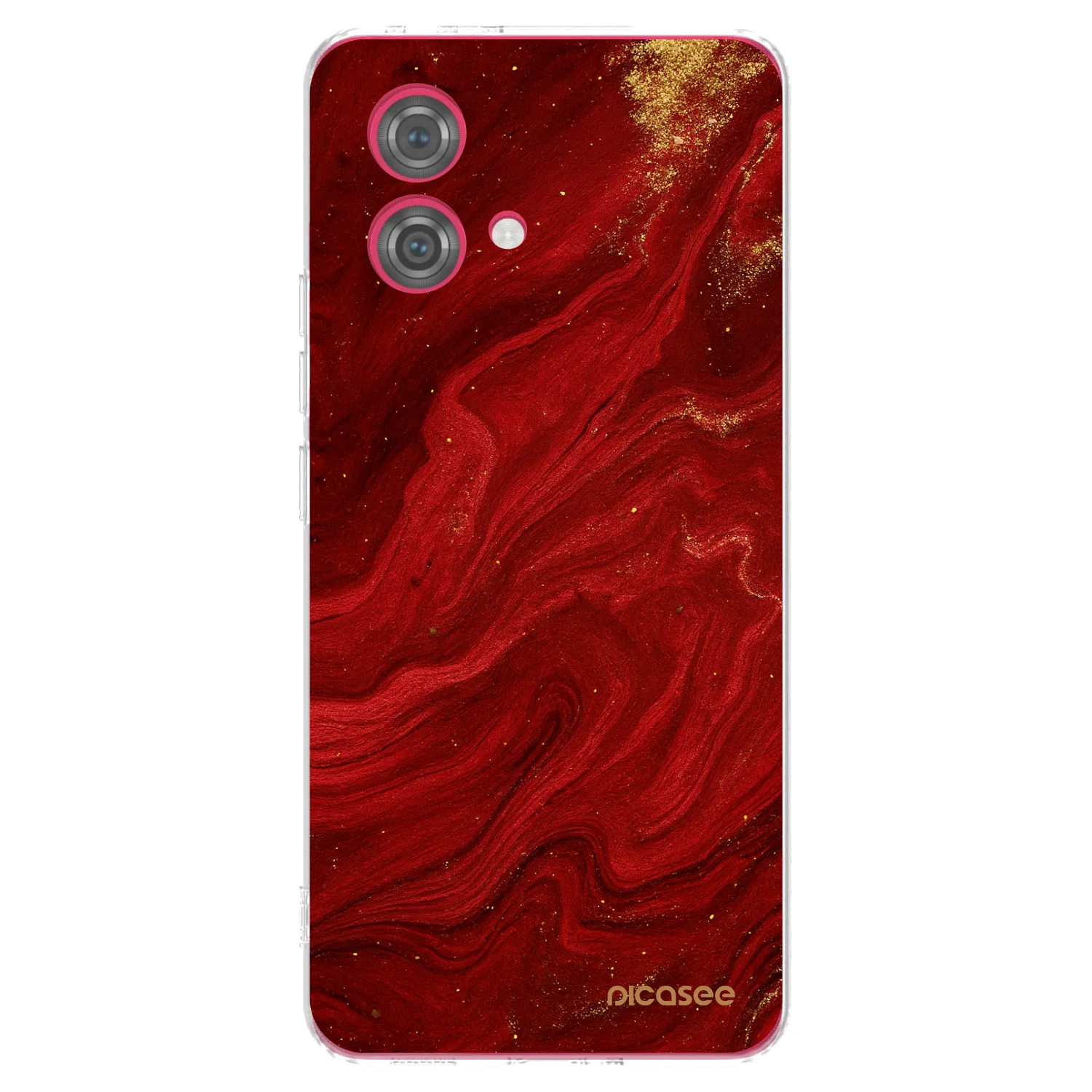 Picasee silikonowe przeźroczyste etui na Motorola Moto G84 5G - Red