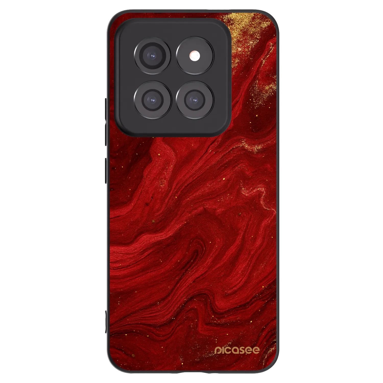 Picasee silikonowe czarne etui na Xiaomi 14 Pro - Red