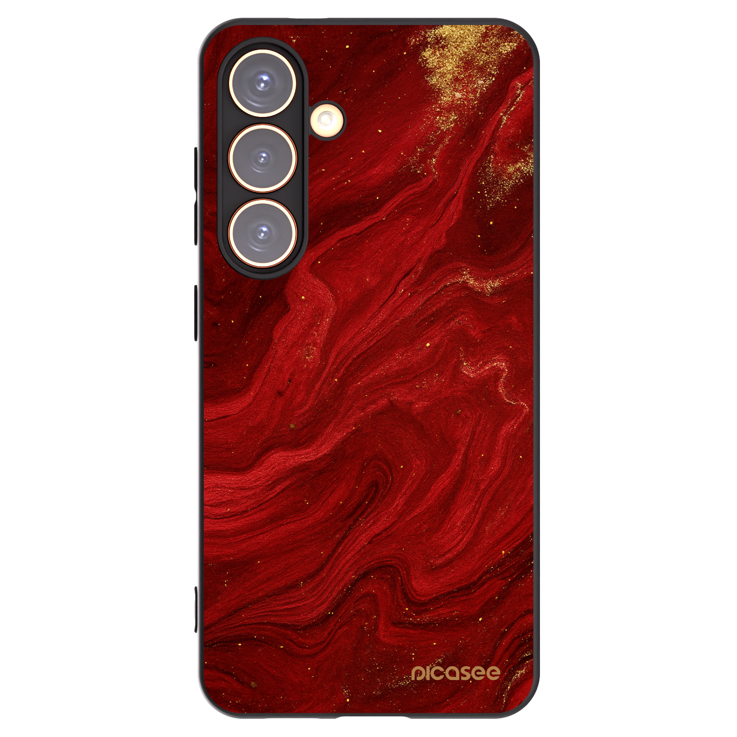 Picasee silikonowe czarne etui na Samsung Galaxy S24 S921B 5G - Red