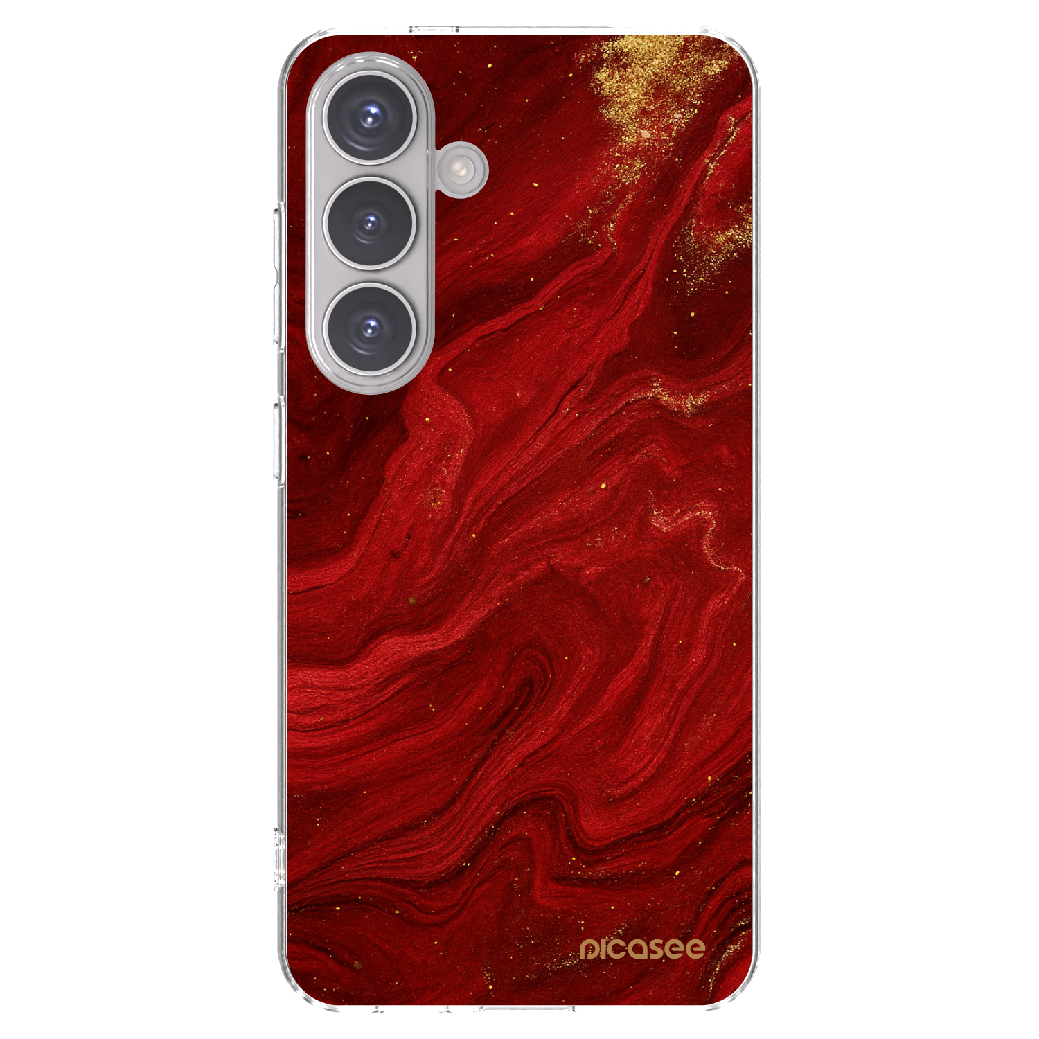 Picasee silikonowe przeźroczyste etui na Samsung Galaxy S24 S921B 5G - Red