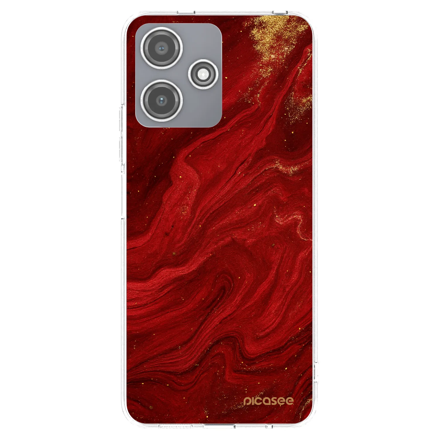 Picasee silikonowe przeźroczyste etui na Xiaomi Redmi 12 5G - Red