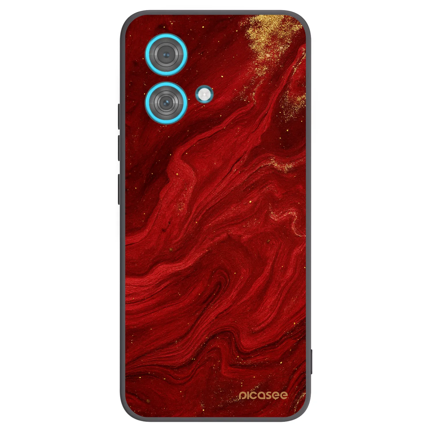 Picasee silikonowe czarne etui na Motorola Edge 40 Neo - Red