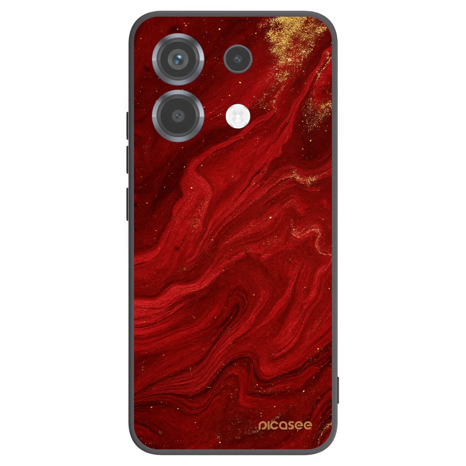 Picasee silikonowe czarne etui na Xiaomi Poco X6 - Red