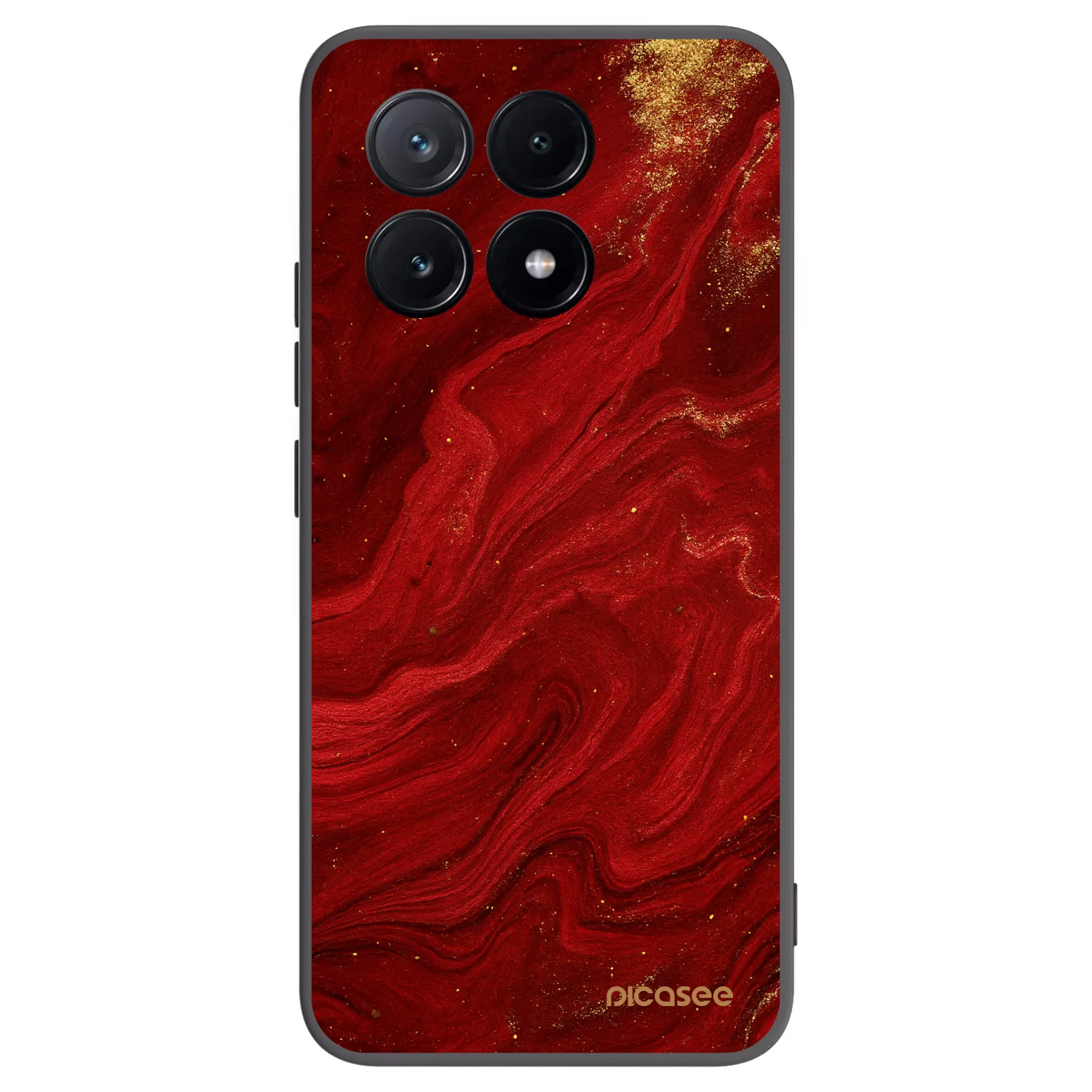 Picasee silikonowe czarne etui na Xiaomi Poco X6 Pro - Red
