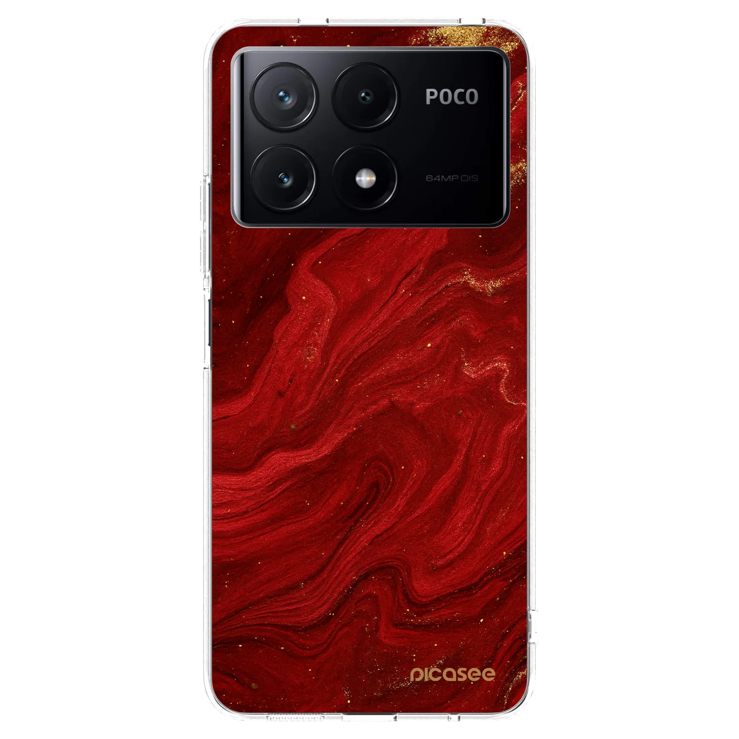 Picasee silikonowe przeźroczyste etui na Xiaomi Poco X6 Pro - Red