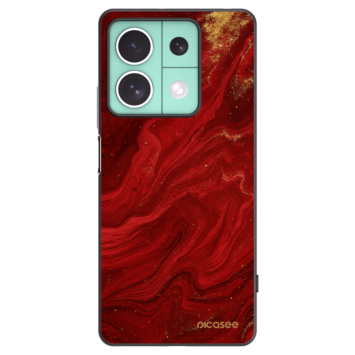 Picasee silikonowe czarne etui na Xiaomi Redmi Note 13 5G - Red