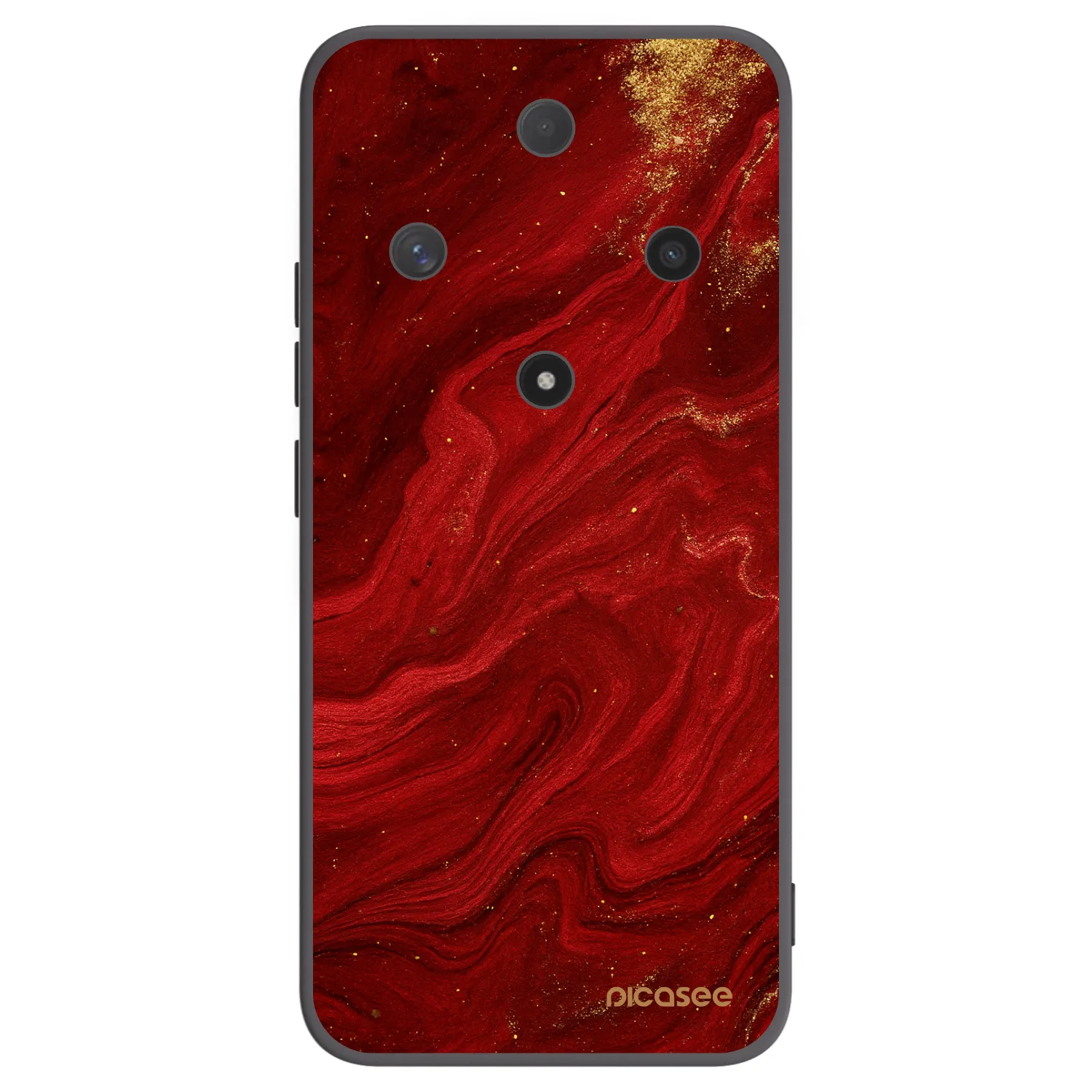 Picasee silikonowe czarne etui na Honor Magic6 Lite 5G - Red