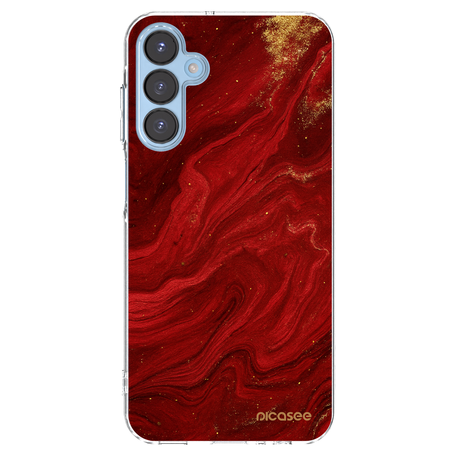 Picasee silikonowe przeźroczyste etui na Samsung Galaxy A15 A156B 5G - Red