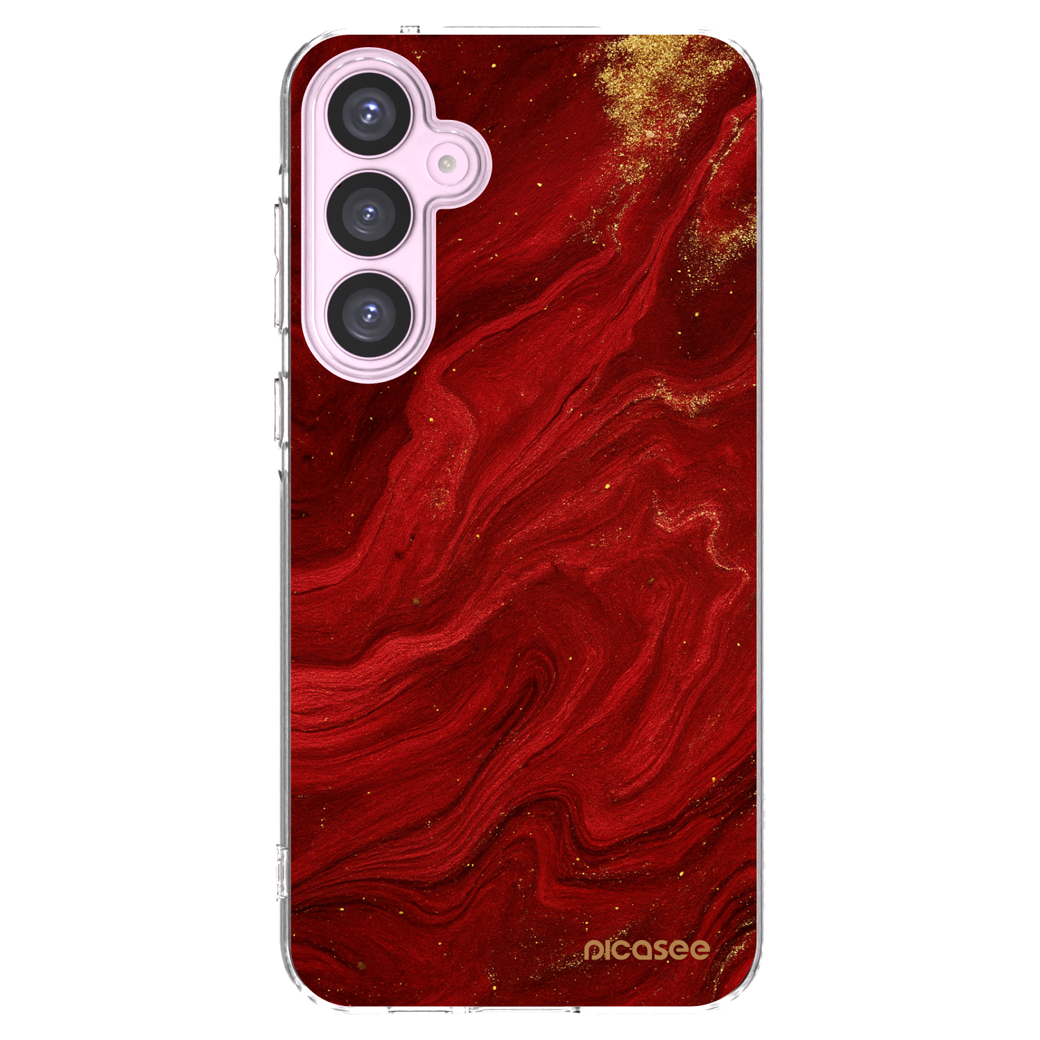 Picasee silikonowe przeźroczyste etui na Samsung Galaxy A55 5G A556B - Red