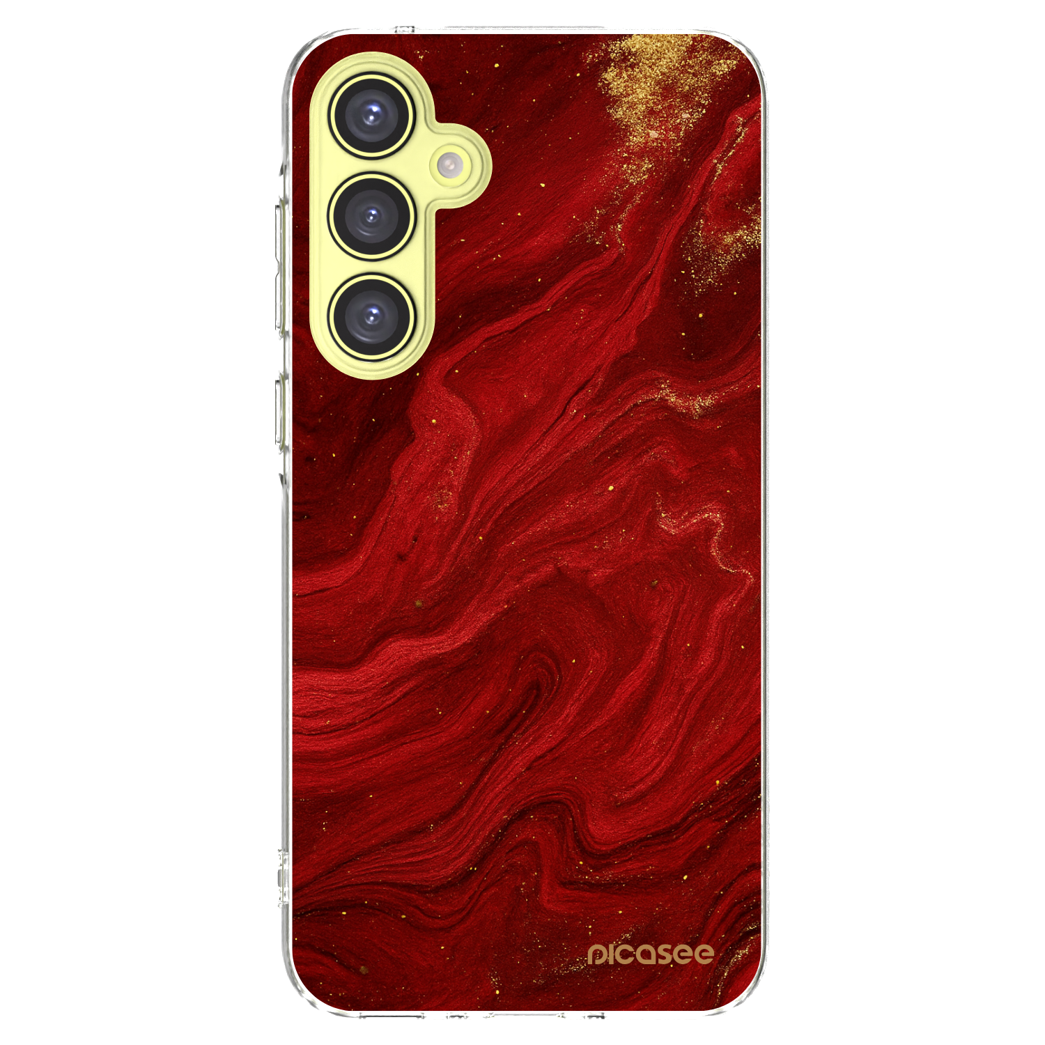 Picasee silikonowe przeźroczyste etui na Samsung Galaxy A35 5G A356B - Red