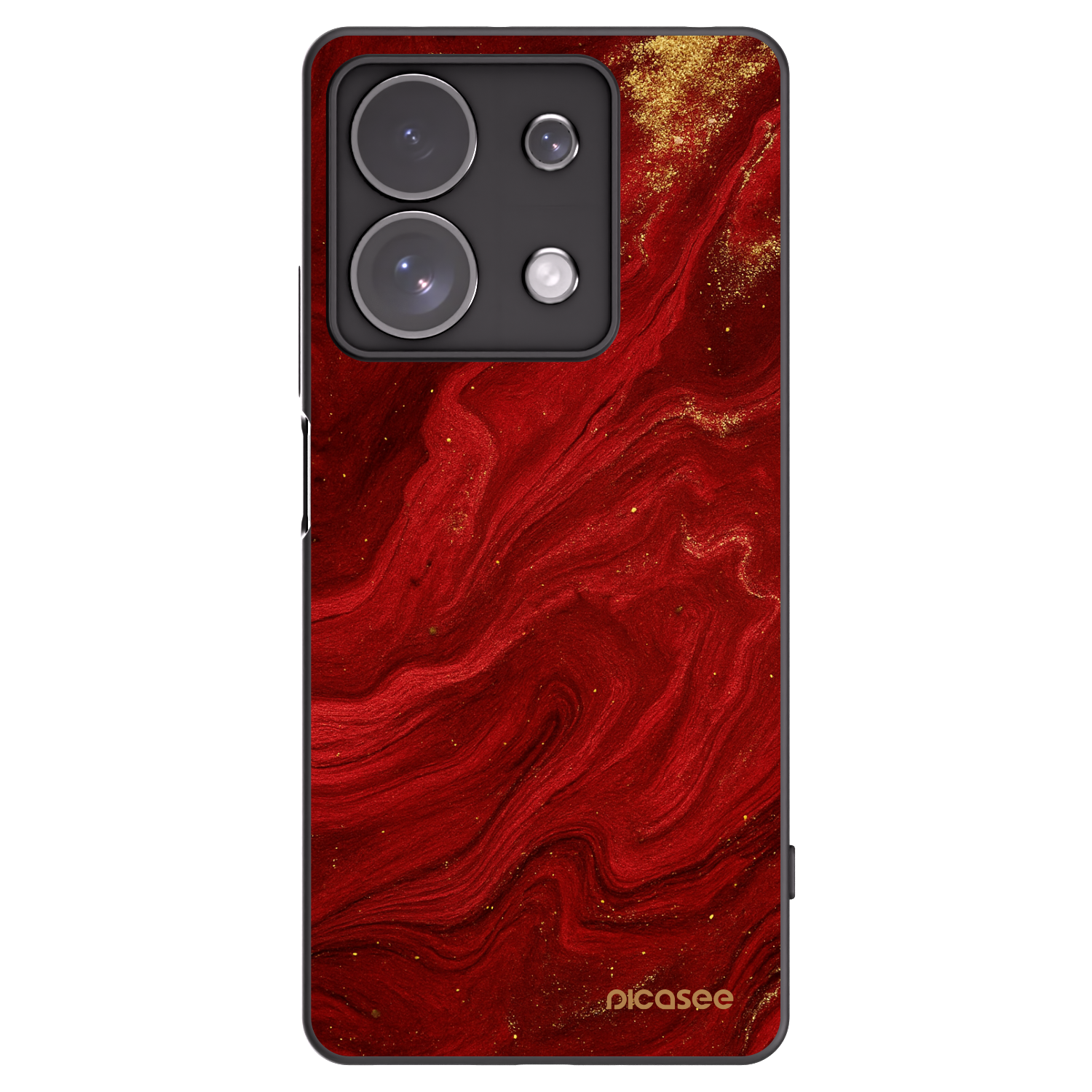 Picasee silikonowe czarne etui na Xiaomi Redmi Note 13 Pro 4G - Red