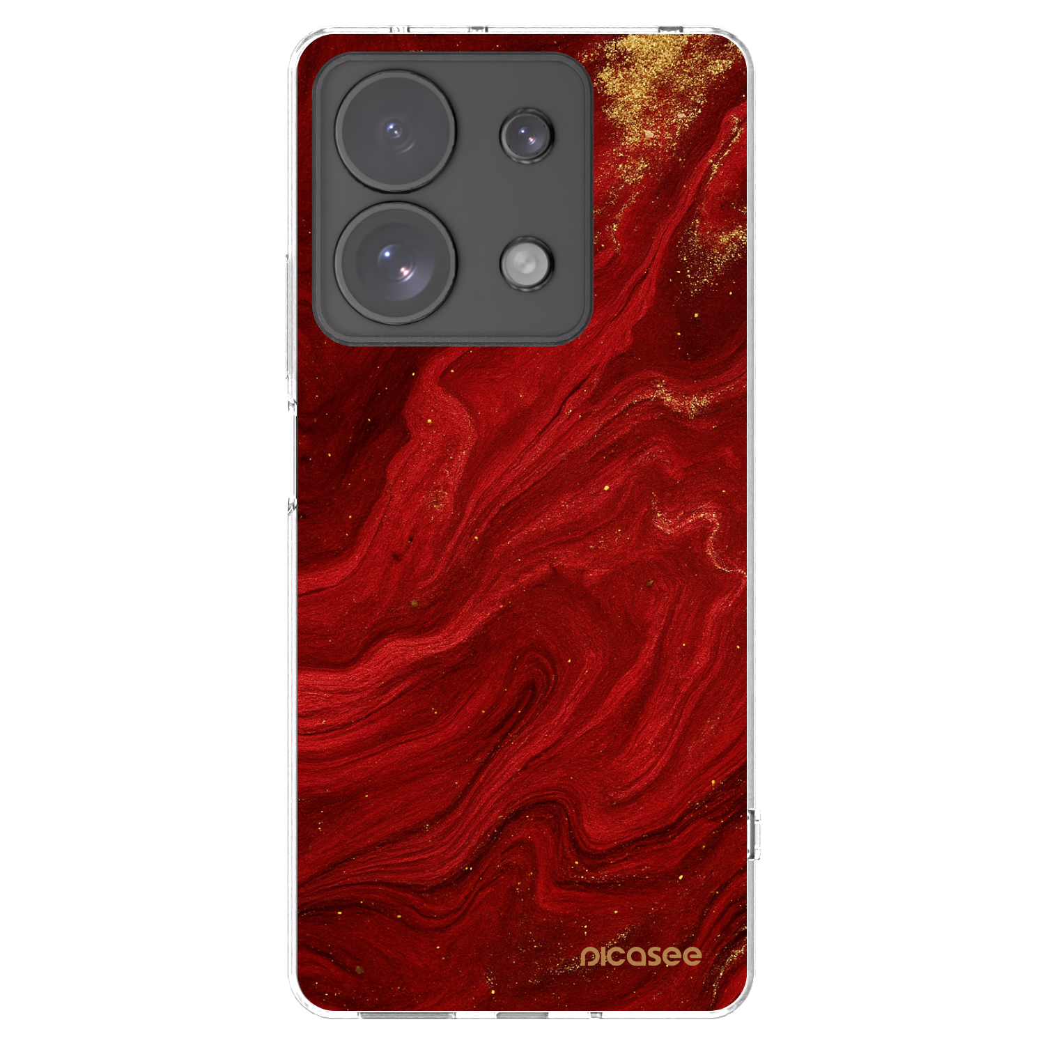 Picasee silikonowe przeźroczyste etui na Xiaomi Redmi Note 13 Pro 4G - Red
