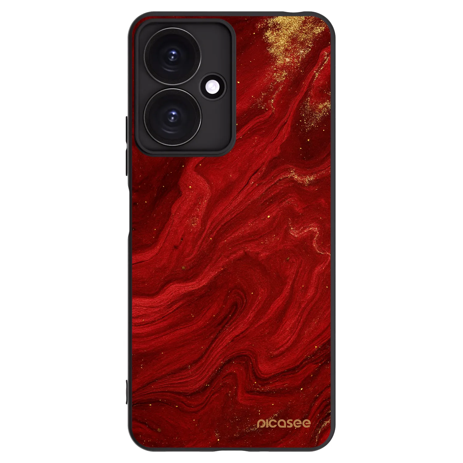 Picasee silikonowe czarne etui na Xiaomi Redmi 13C 5G - Red