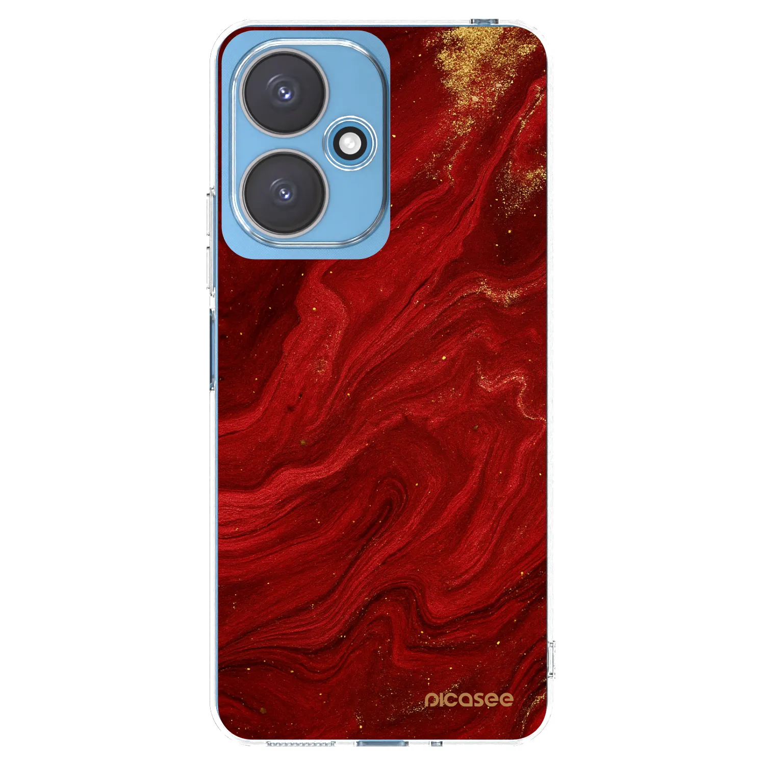 Picasee silikonowe przeźroczyste etui na Xiaomi Redmi 13C 5G - Red