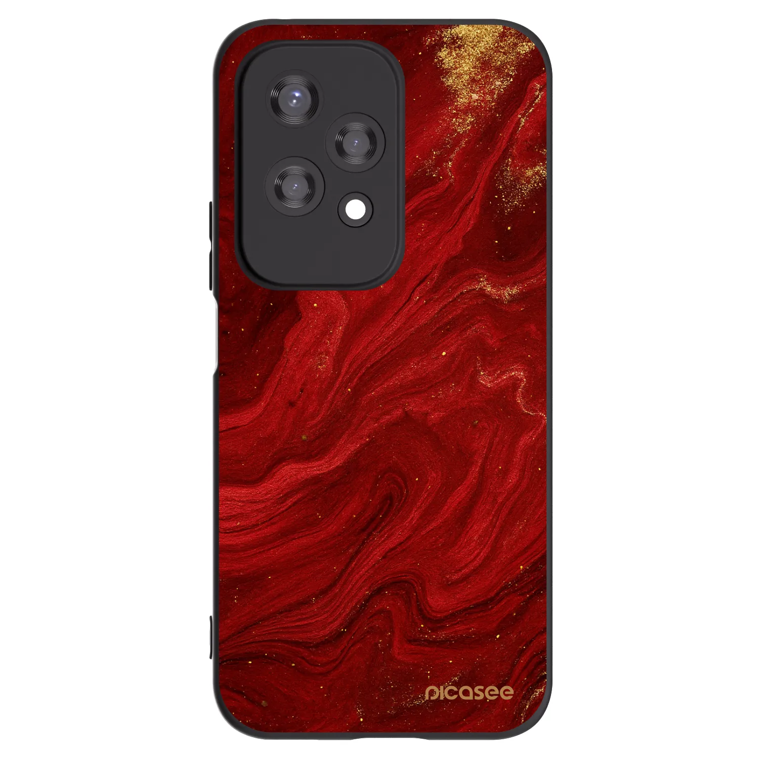 Picasee silikonowe czarne etui na Honor 200 Lite - Red