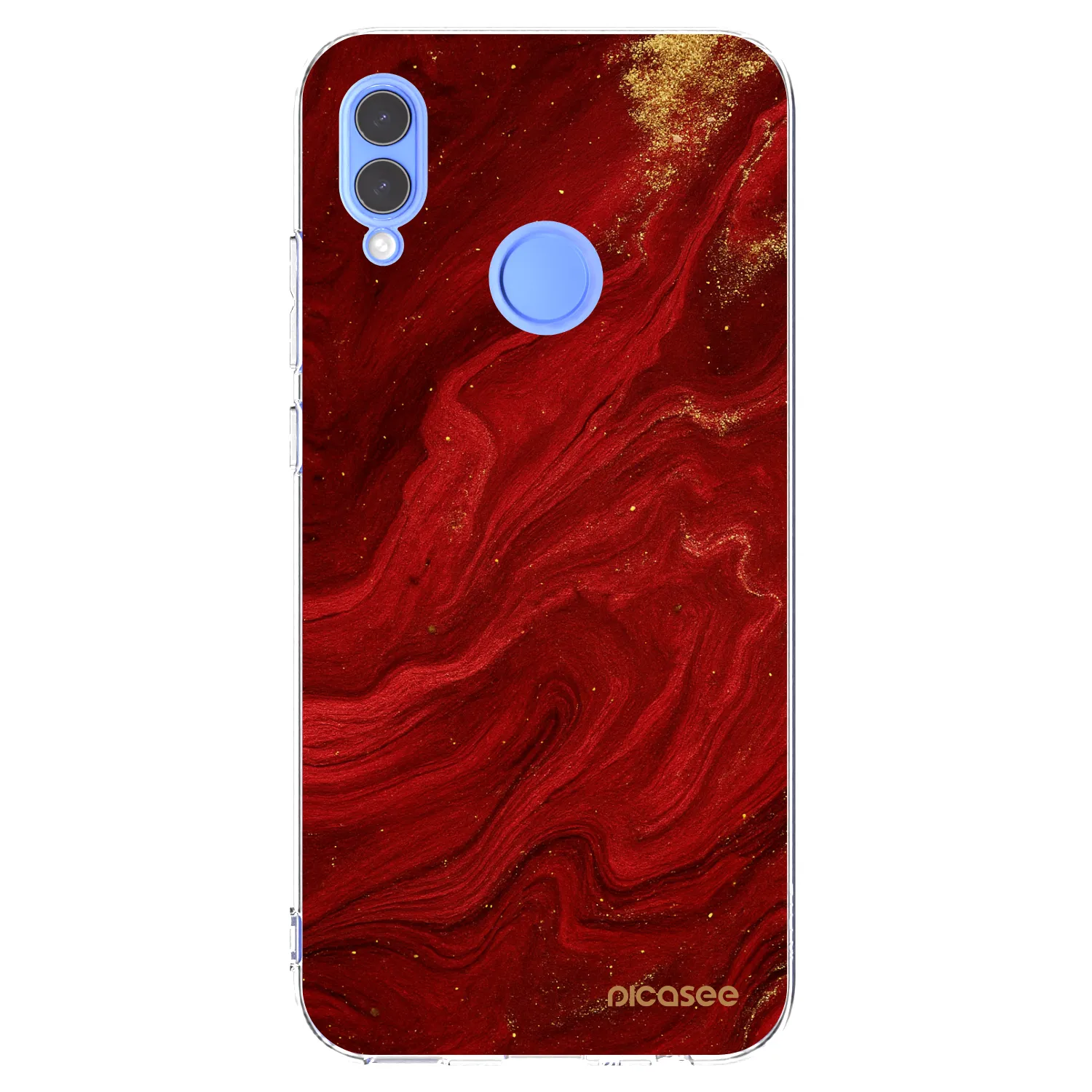 Picasee silikonowe przeźroczyste etui na Honor 10 Lite - Red