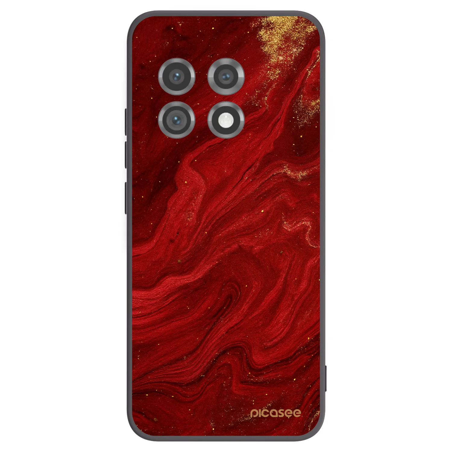 Picasee silikonowe czarne etui na OnePlus 11 5G - Red