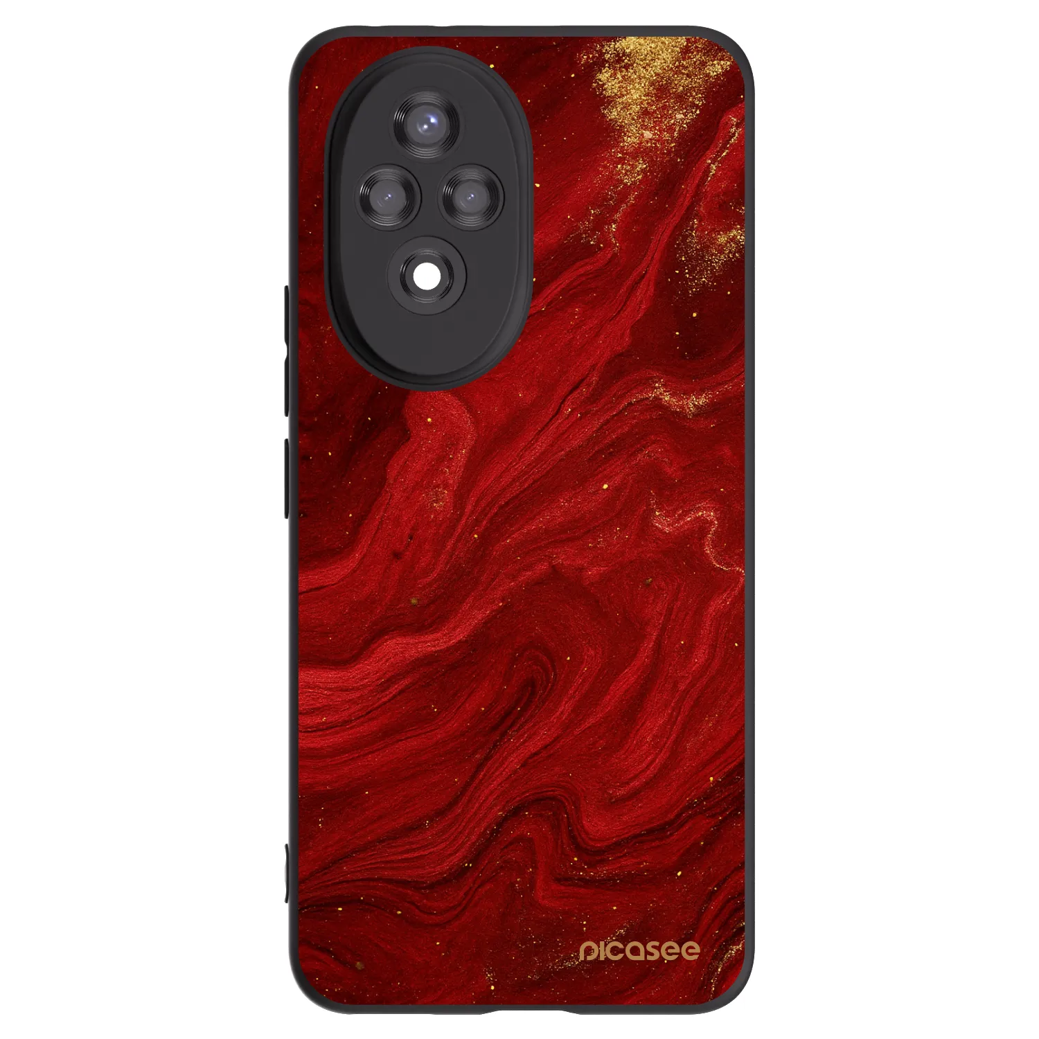 Picasee silikonowe czarne etui na Honor 200 Pro 5G - Red
