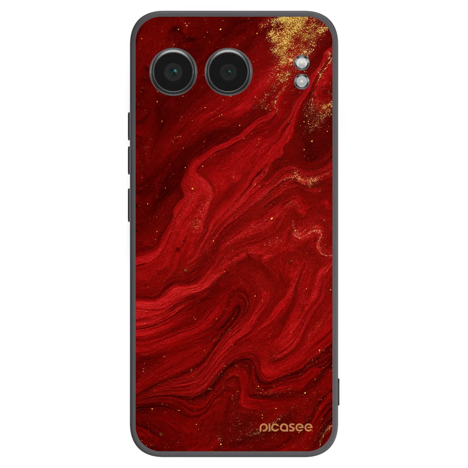 Picasee silikonowe czarne etui na OnePlus Nord 4 - Red