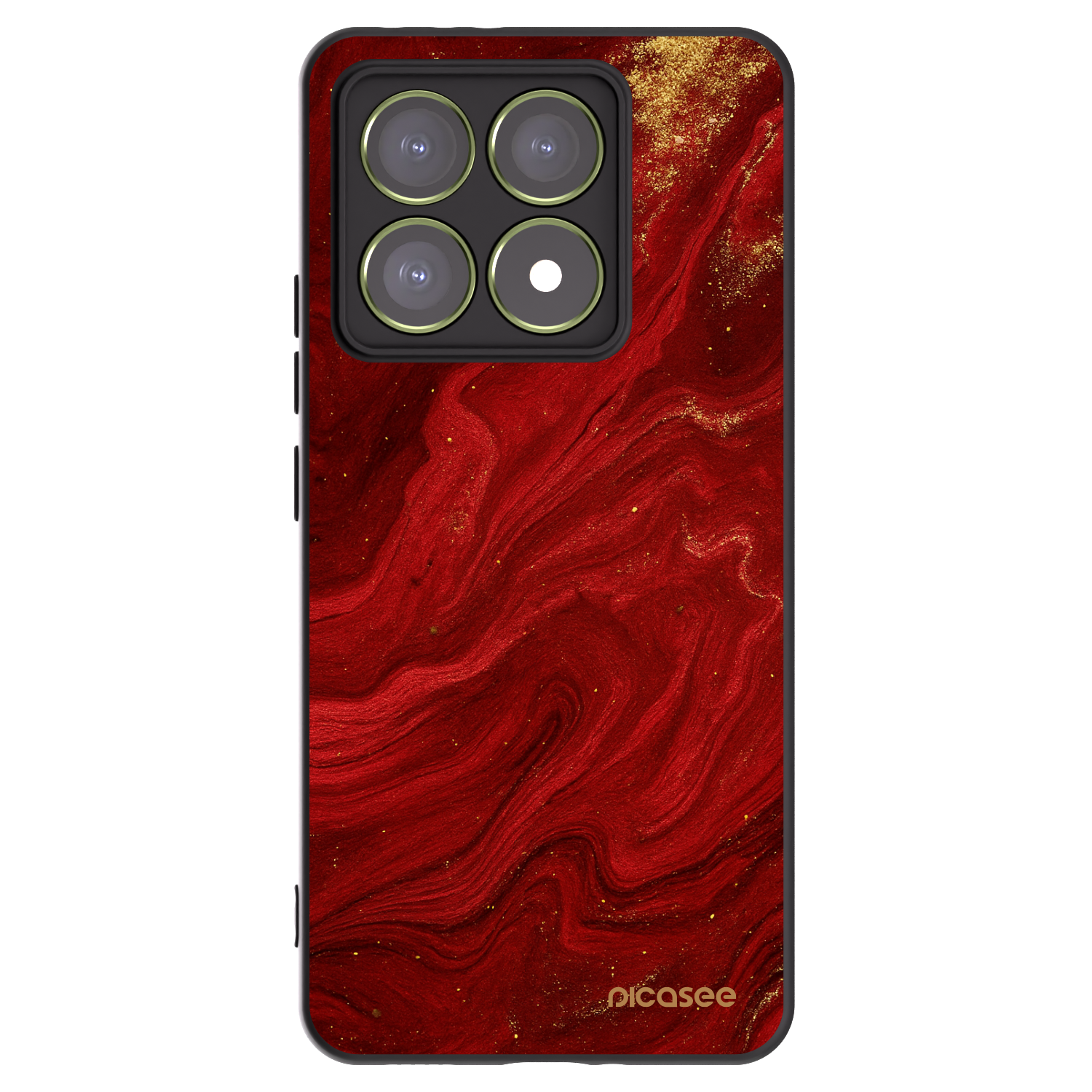 Picasee silikonowe czarne etui na Xiaomi 14T - Red