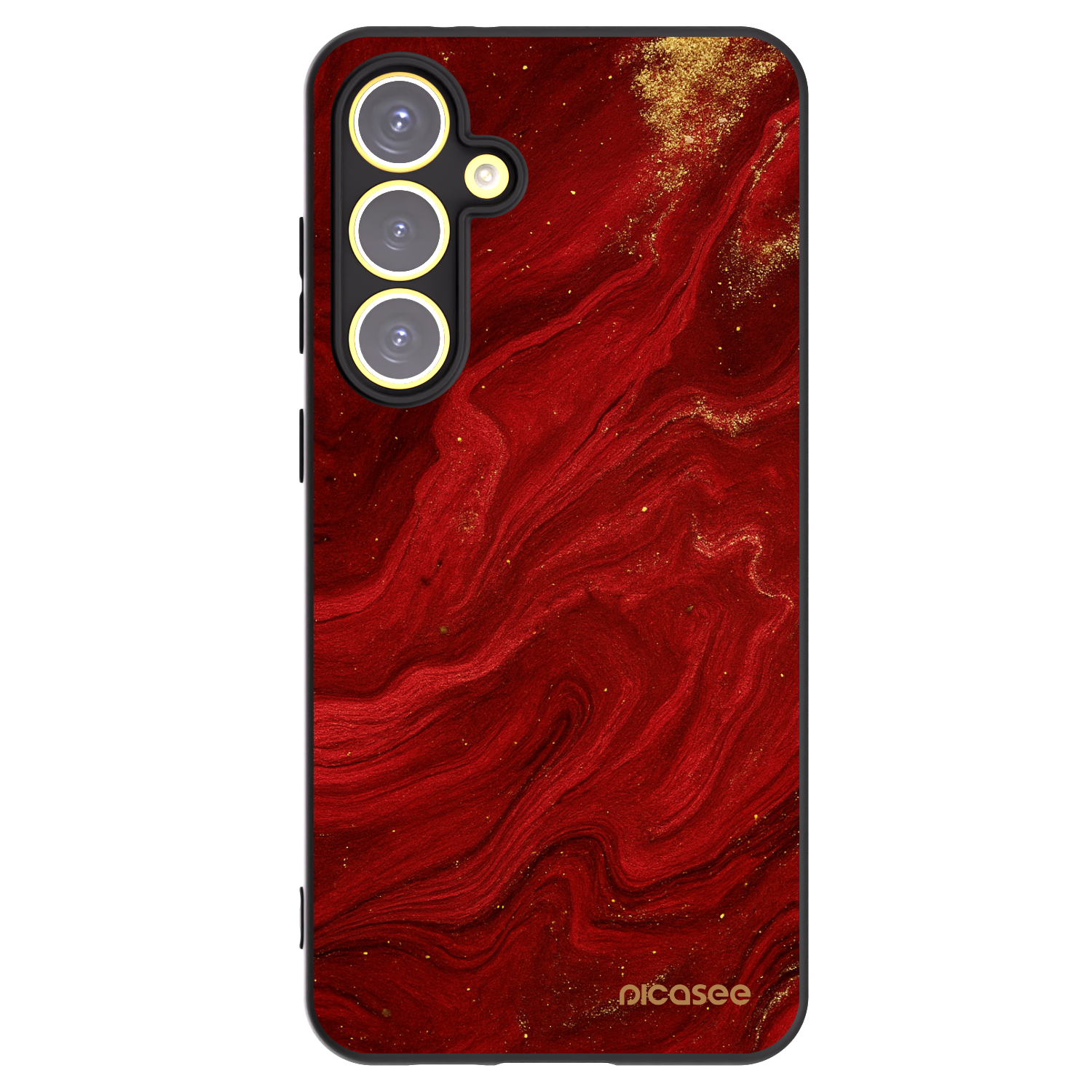 Picasee silikonowe czarne etui na Samsung Galaxy S24 FE S721B - Red