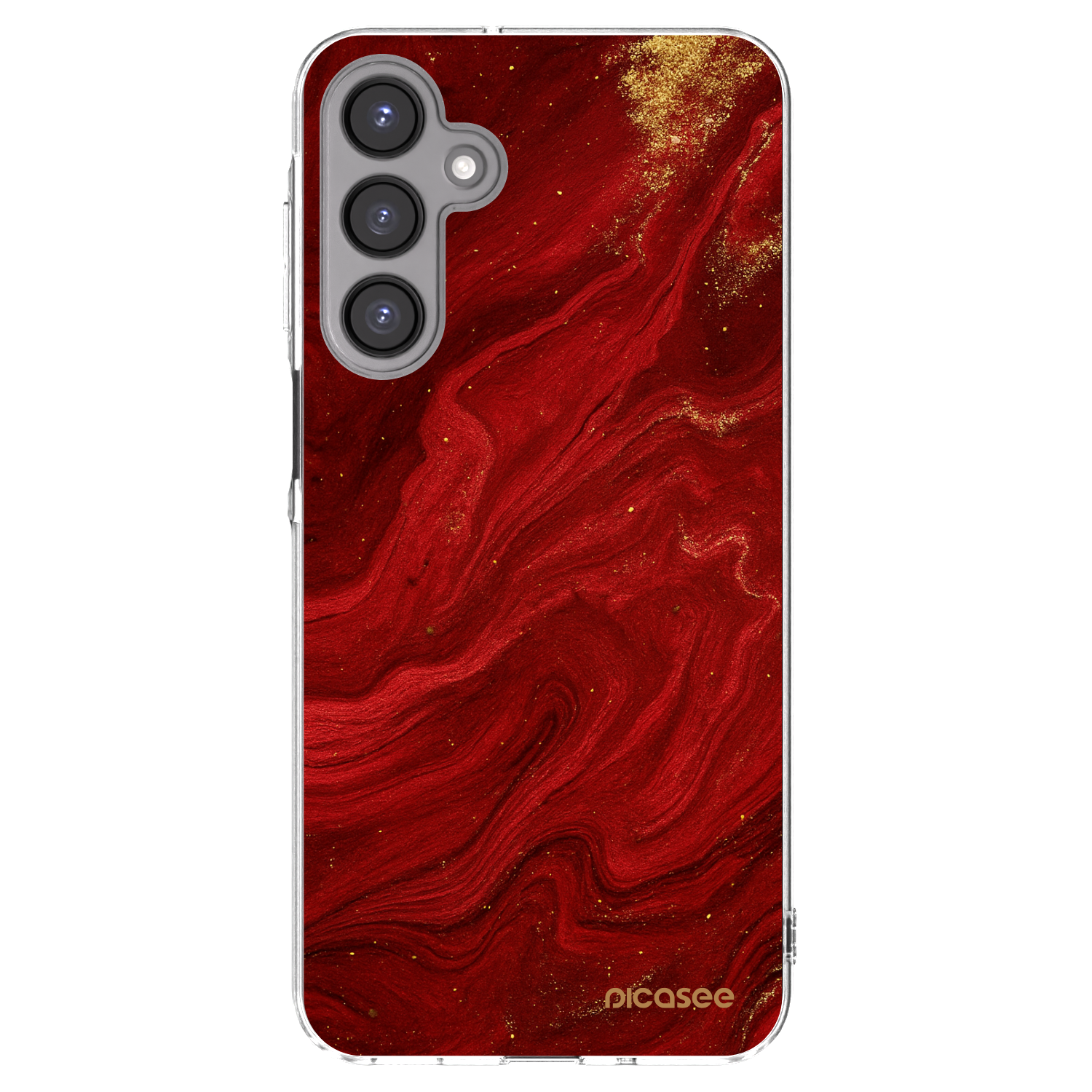 Picasee silikonowe przeźroczyste etui na Samsung Galaxy A16 5G - Red