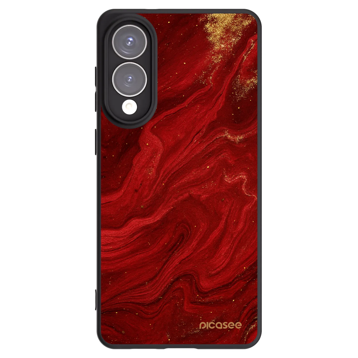 Picasee silikonowe czarne etui na Samsung Galaxy S25 Edge 5G - Red