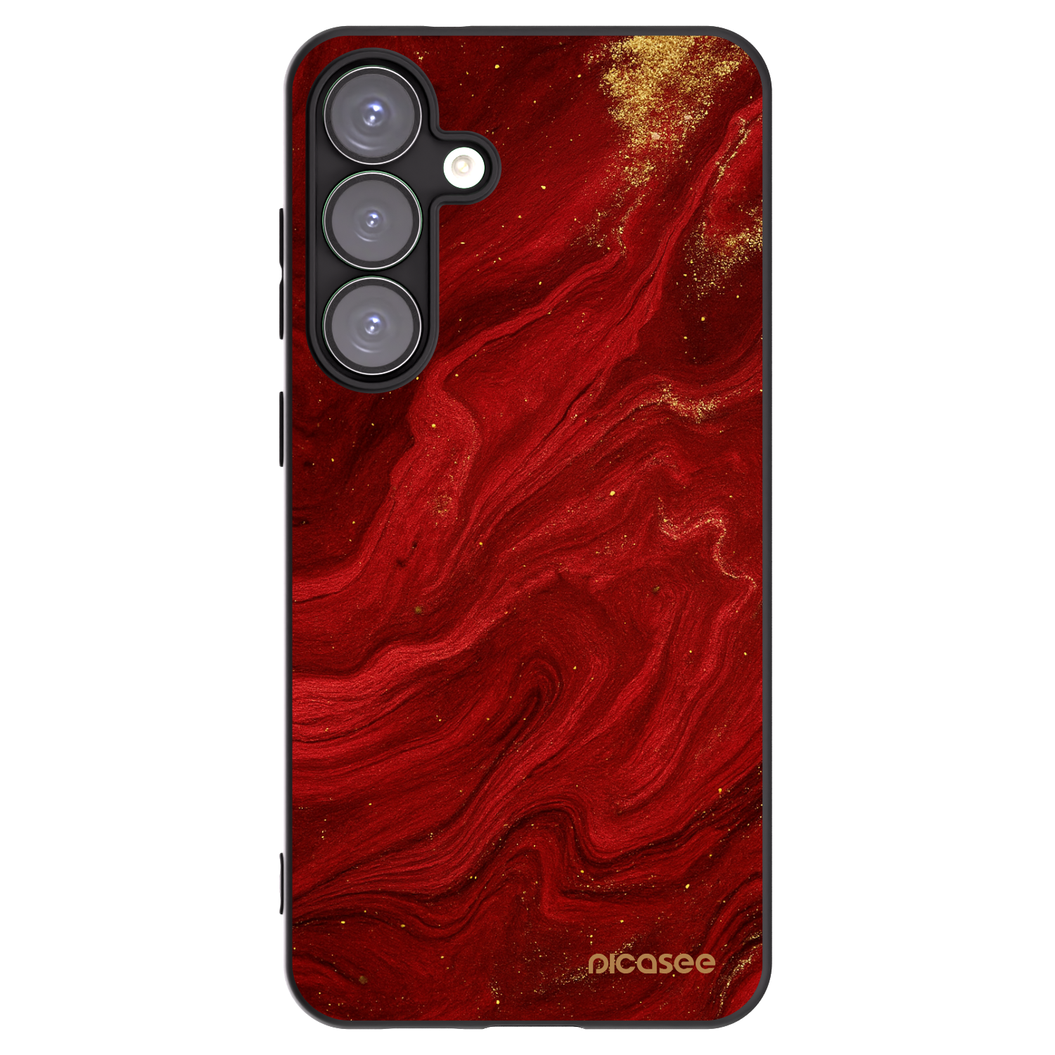 Picasee silikonowe czarne etui na Samsung Galaxy S25+ 5G - Red