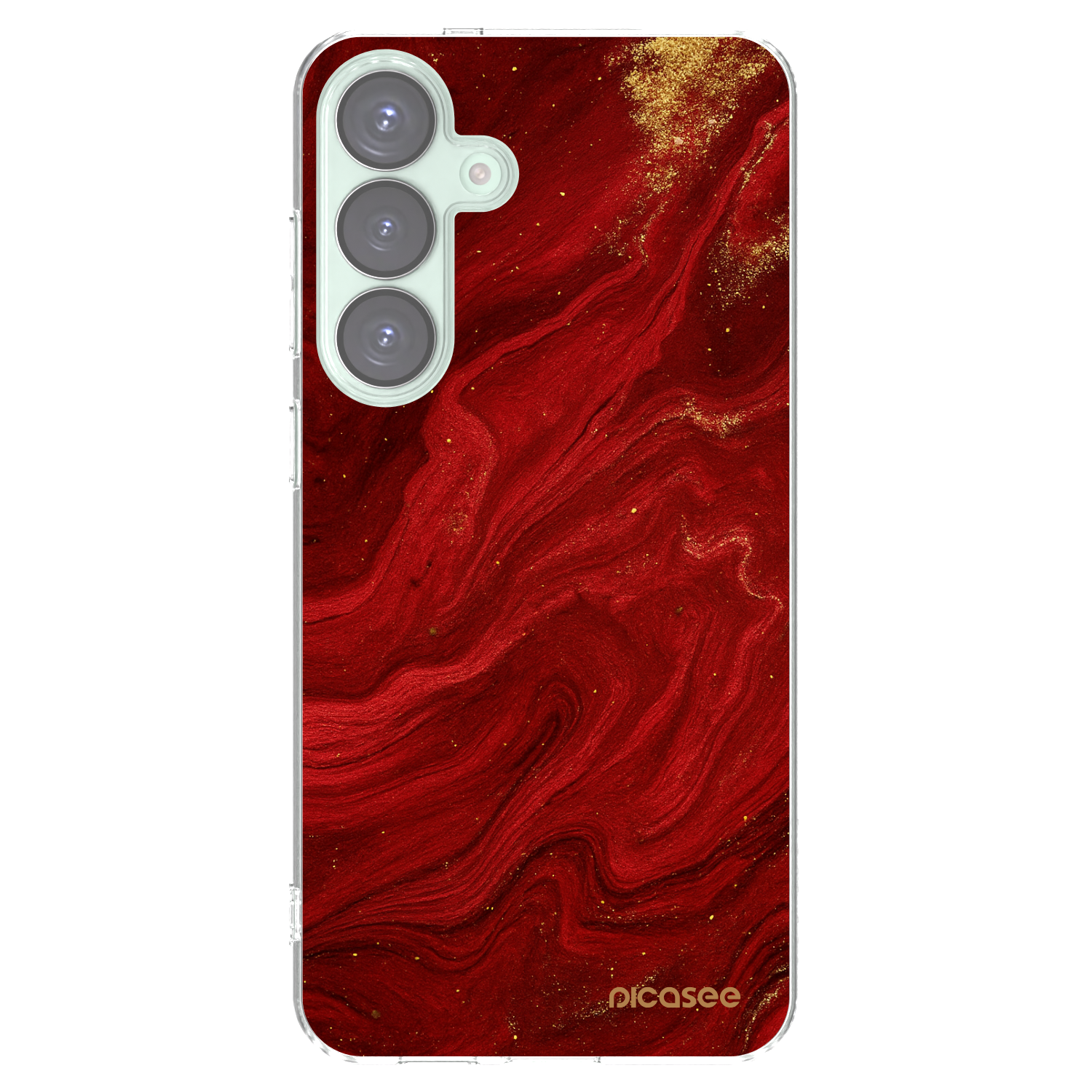 Picasee silikonowe przeźroczyste etui na Samsung Galaxy S25+ 5G - Red