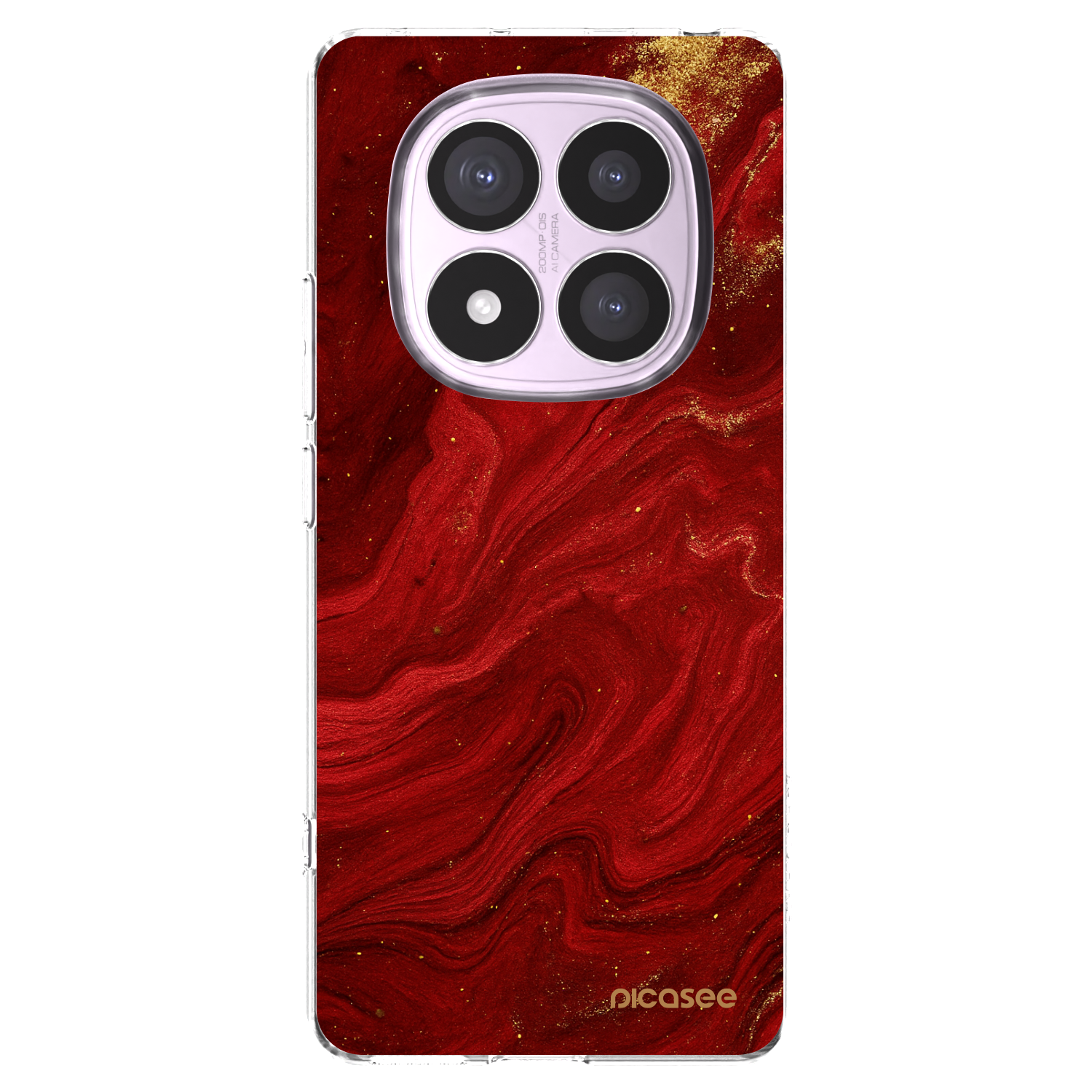 Picasee silikonowe przeźroczyste etui na Xiaomi Redmi Note 14 Pro 4G - Red