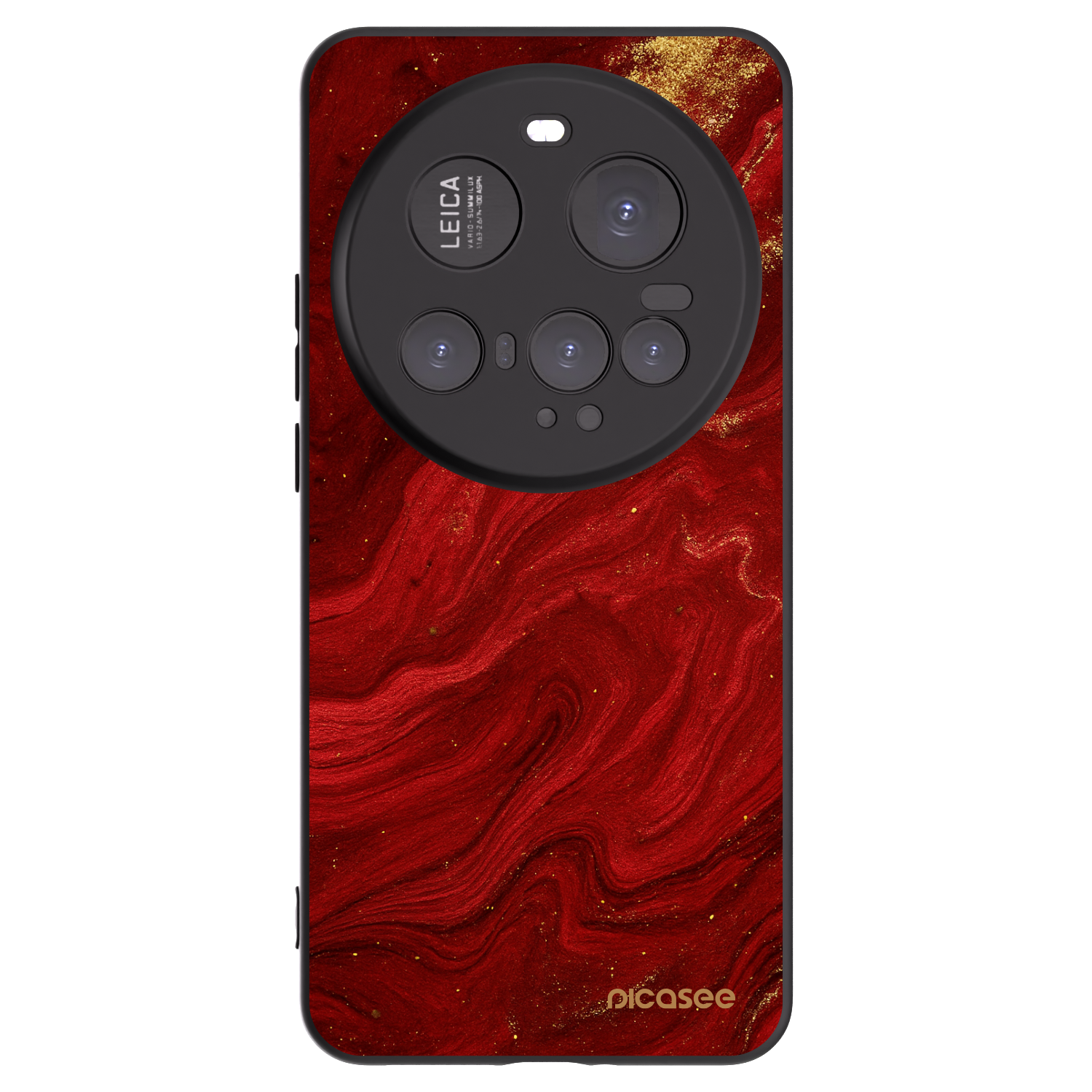 Picasee silikonowe czarne etui na Xiaomi 15 Ultra - Red