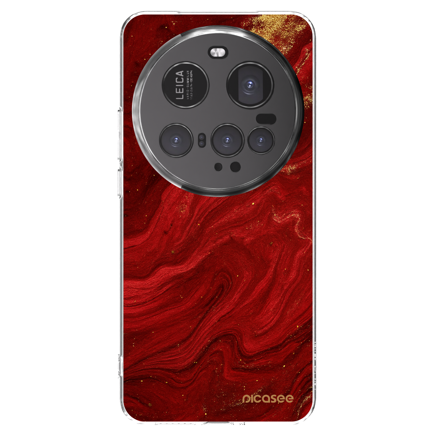 Picasee silikonowe przeźroczyste etui na Xiaomi 15 Ultra - Red