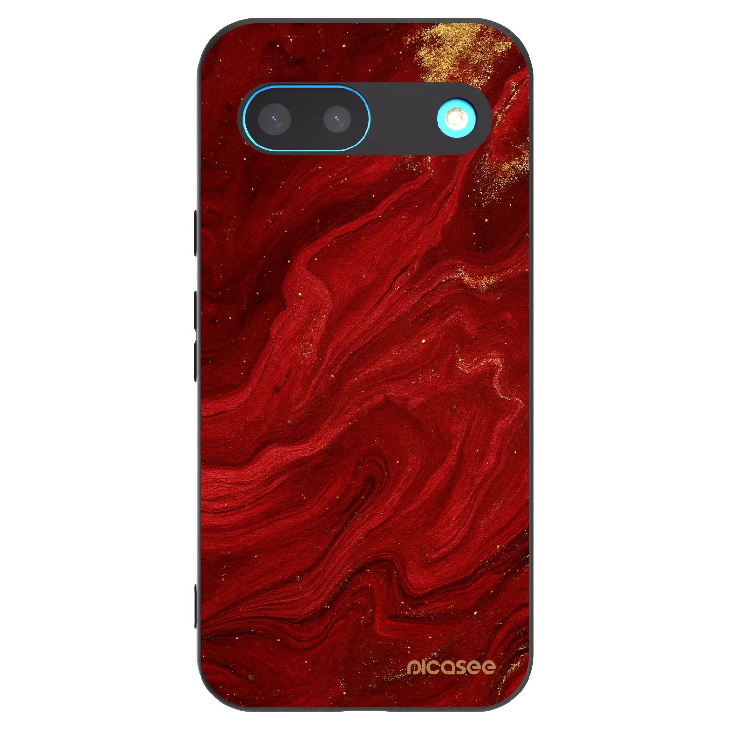 Picasee silikonowe czarne etui na Google Pixel 8 - Red