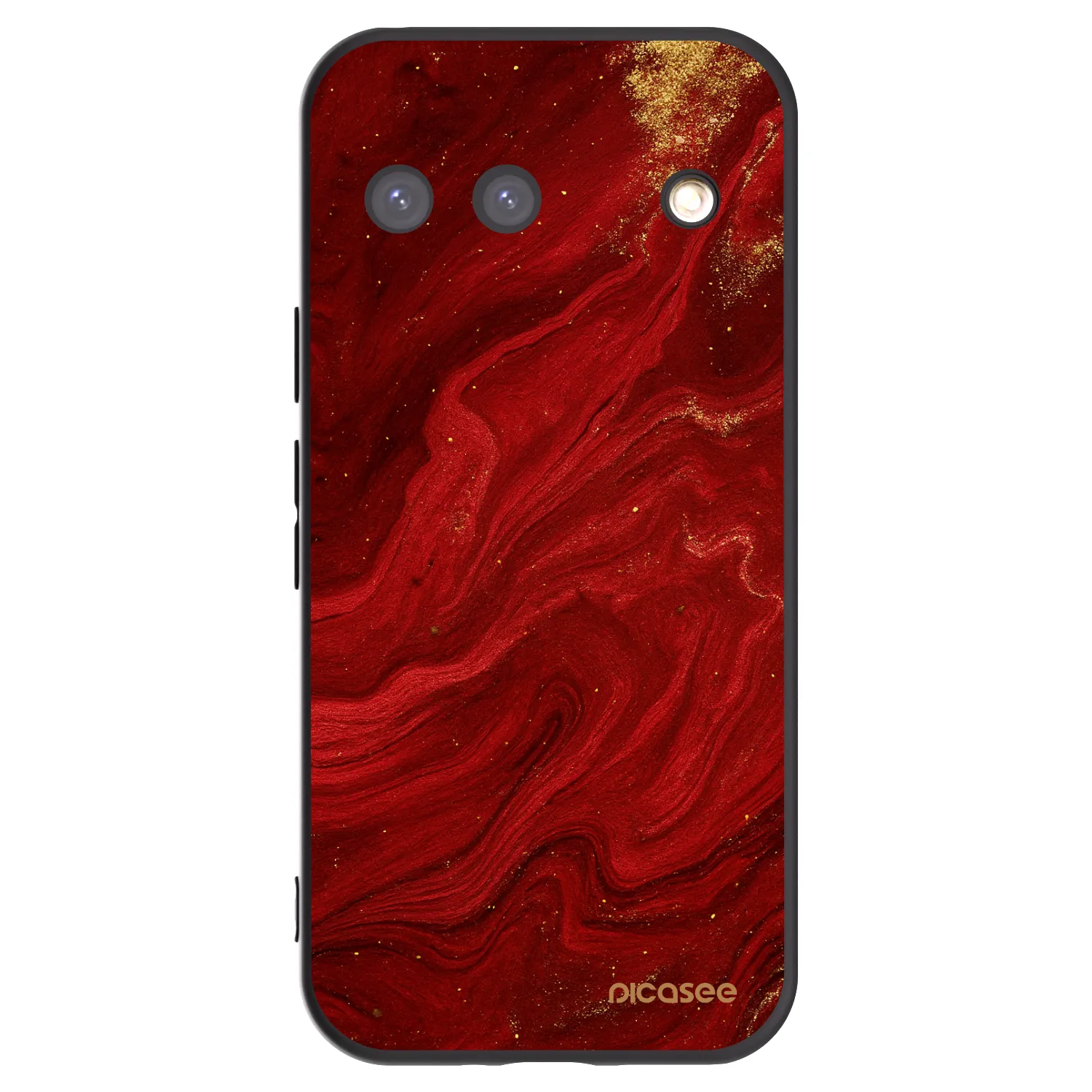 Picasee silikonowe czarne etui na Google Pixel 9 - Red