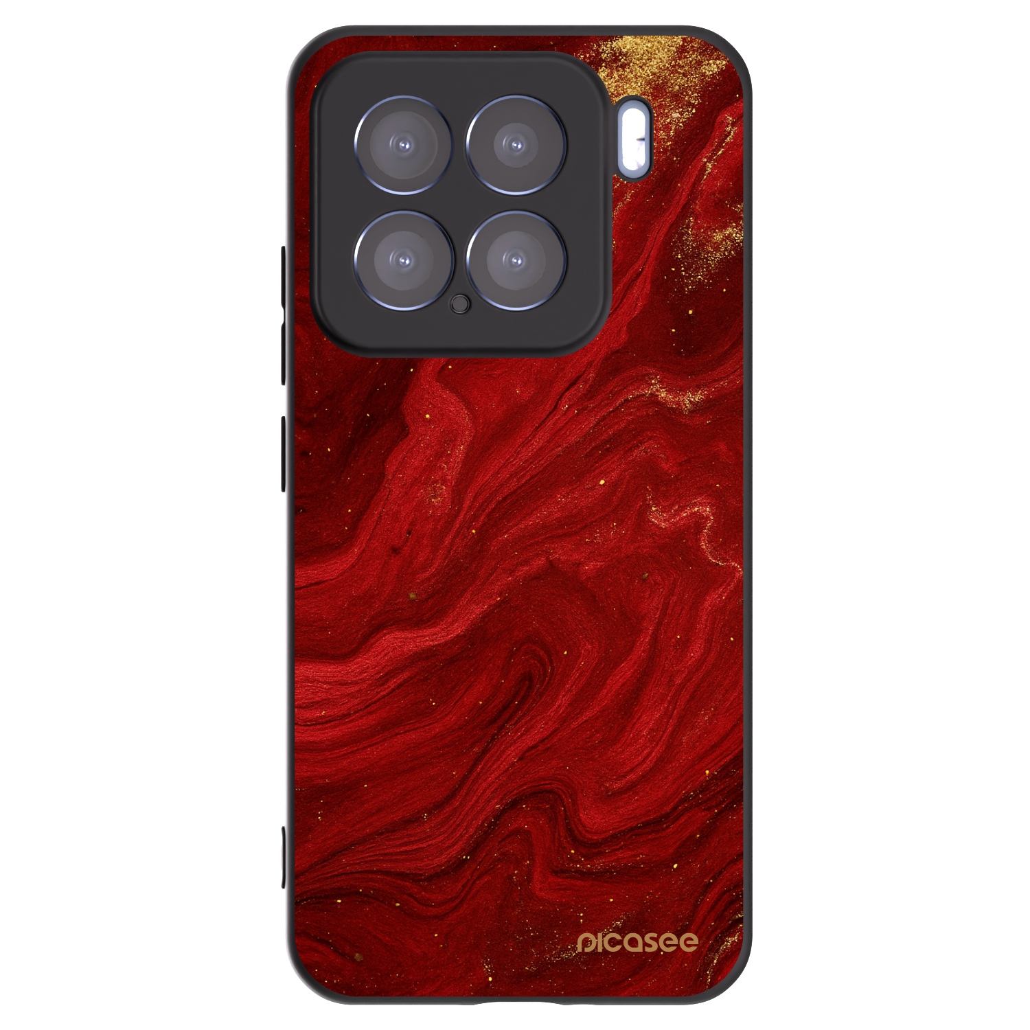 Picasee silikonowe czarne etui na Xiaomi 15 - Red