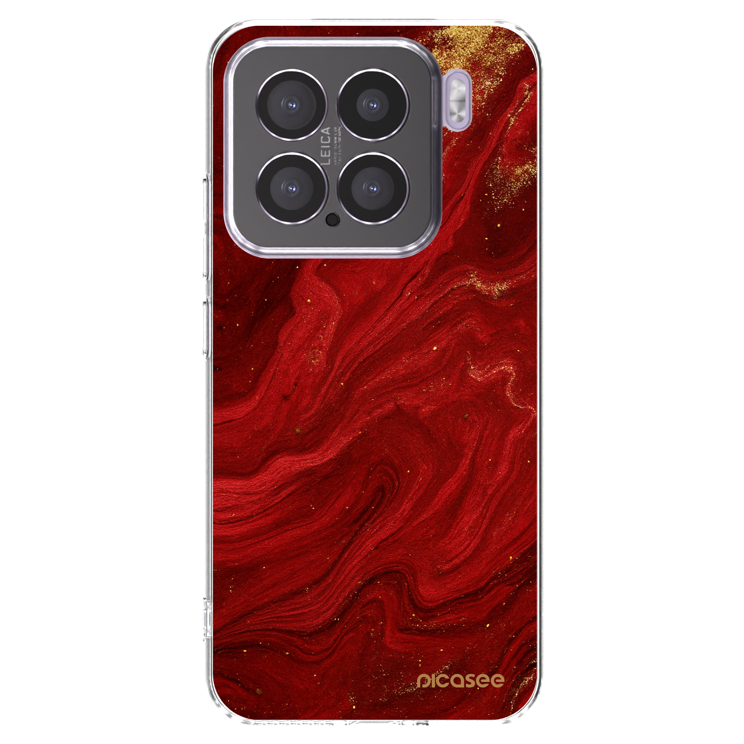 Picasee silikonowe przeźroczyste etui na Xiaomi 15 - Red